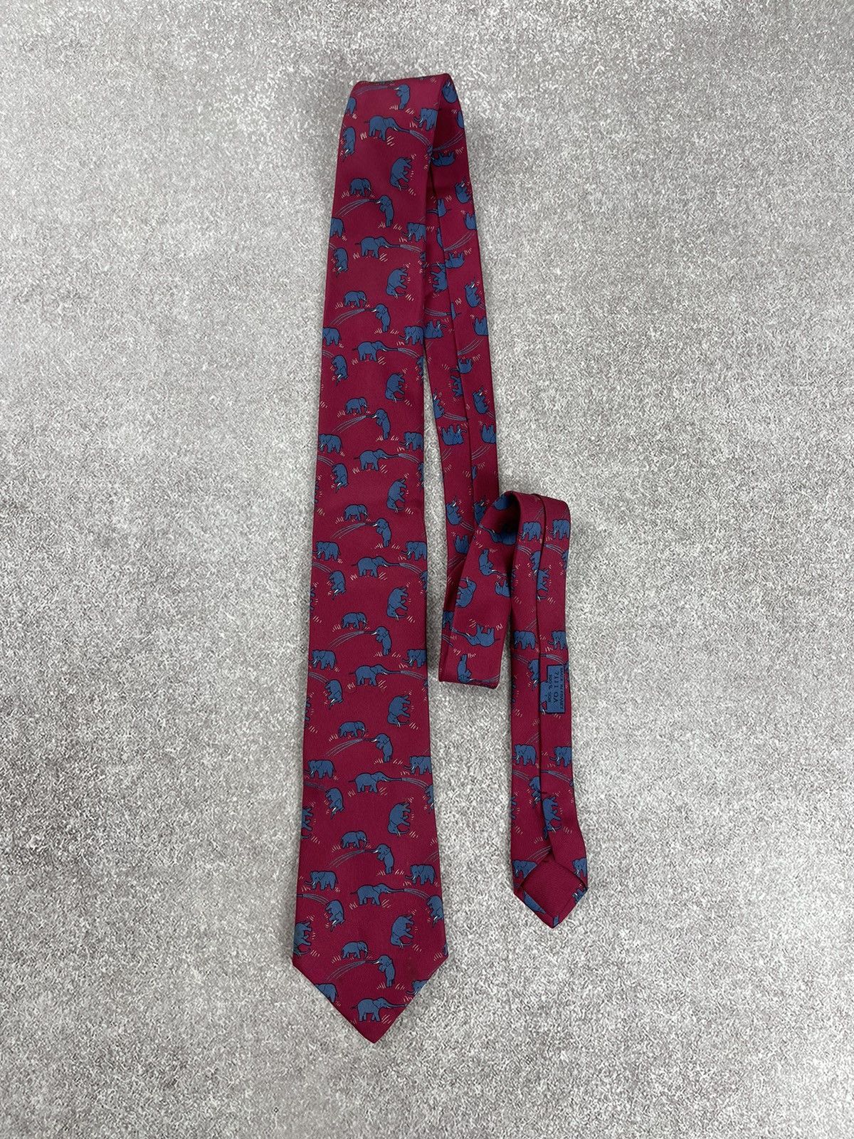 Hermes × Vintage Vintage Hermes Paris Printed Silk Tie Size ONE SIZE - 2 Thumbnail