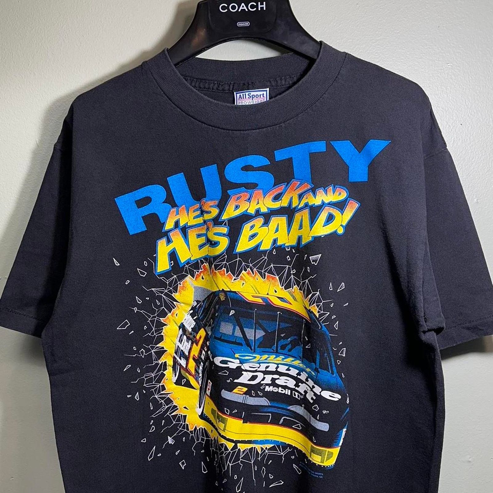 NASCAR Vintage 1993 rusty wallace miller nascar racing shirt Size US L / EU 52-54 / 3 - 1 Thumbnail