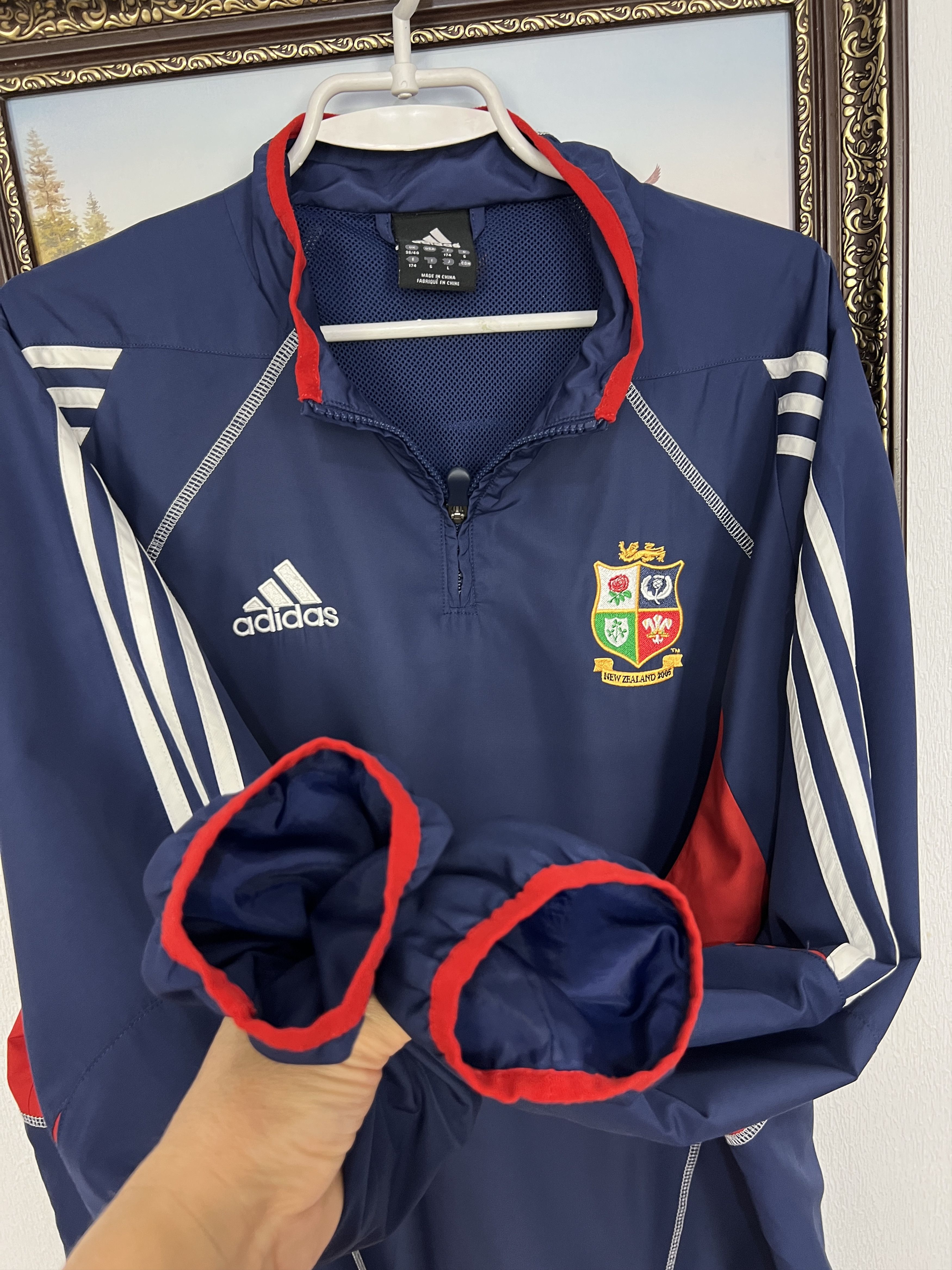 Adidas Vintage British & Irish Lions Rugby Union Track Top Jacket Size US M / EU 48-50 / 2 - 6 Thumbnail