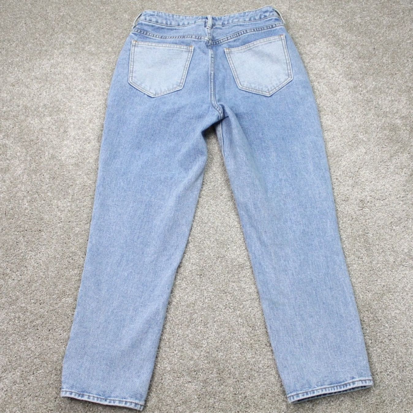 Pacsun PACSUN Mom Jeans Womens 26 Blue Patchwork Cotton Straight Leg 2 Tone 26" inseam Jeans 90s Womens Size 26" / US 2 / IT 38 - 5 Thumbnail