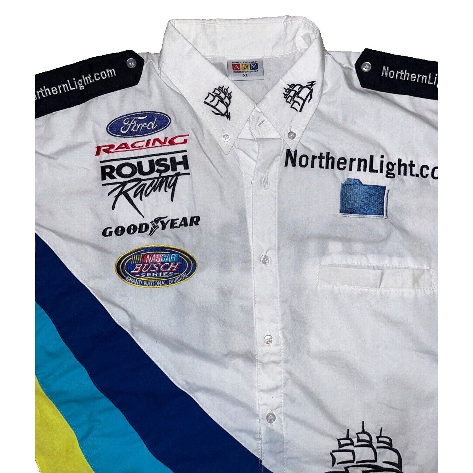 Apex Roush Pit Crew Shirt Jeff Burton NASCAR Busch Series Sz. XL Size US XL / EU 56 / 4 - 6 Thumbnail
