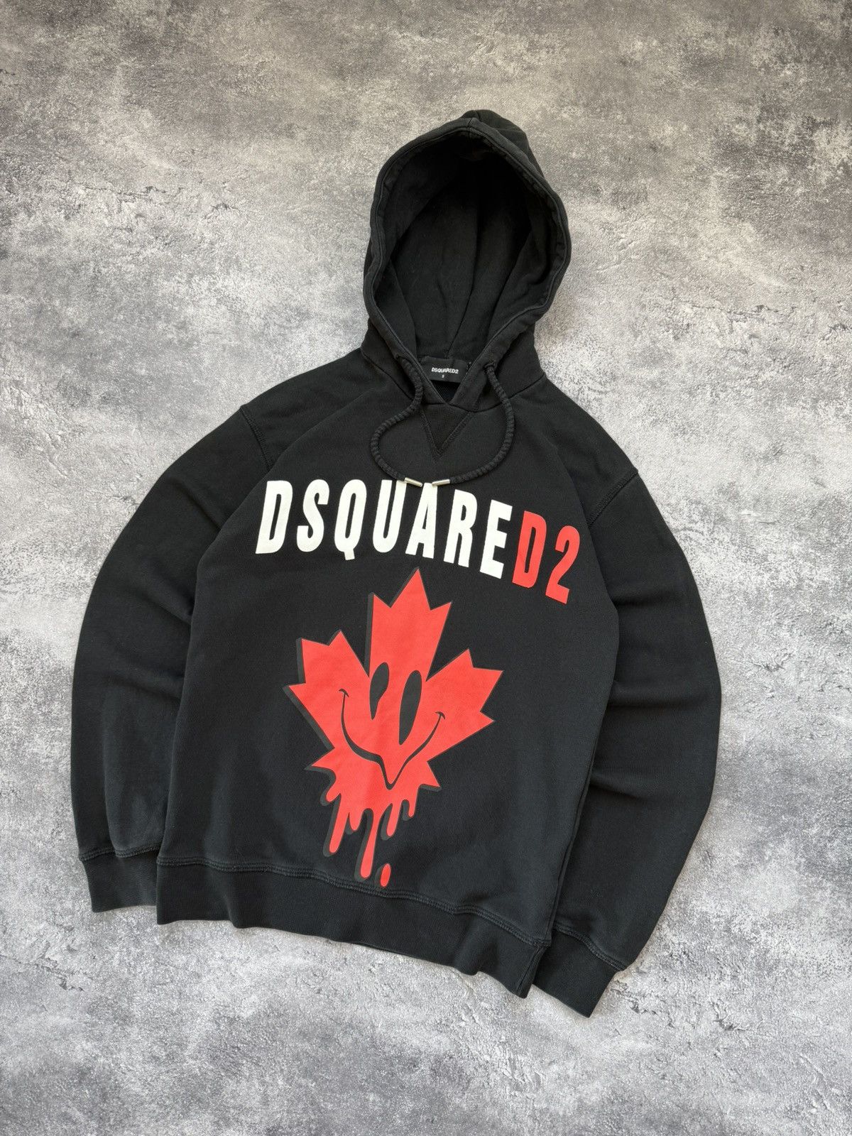 Dsquared2 Dsquared2 Big Logo Black Hoodie Y2K Made In Italy Rare Size US S / EU 44-46 / 1 - 2 Thumbnail