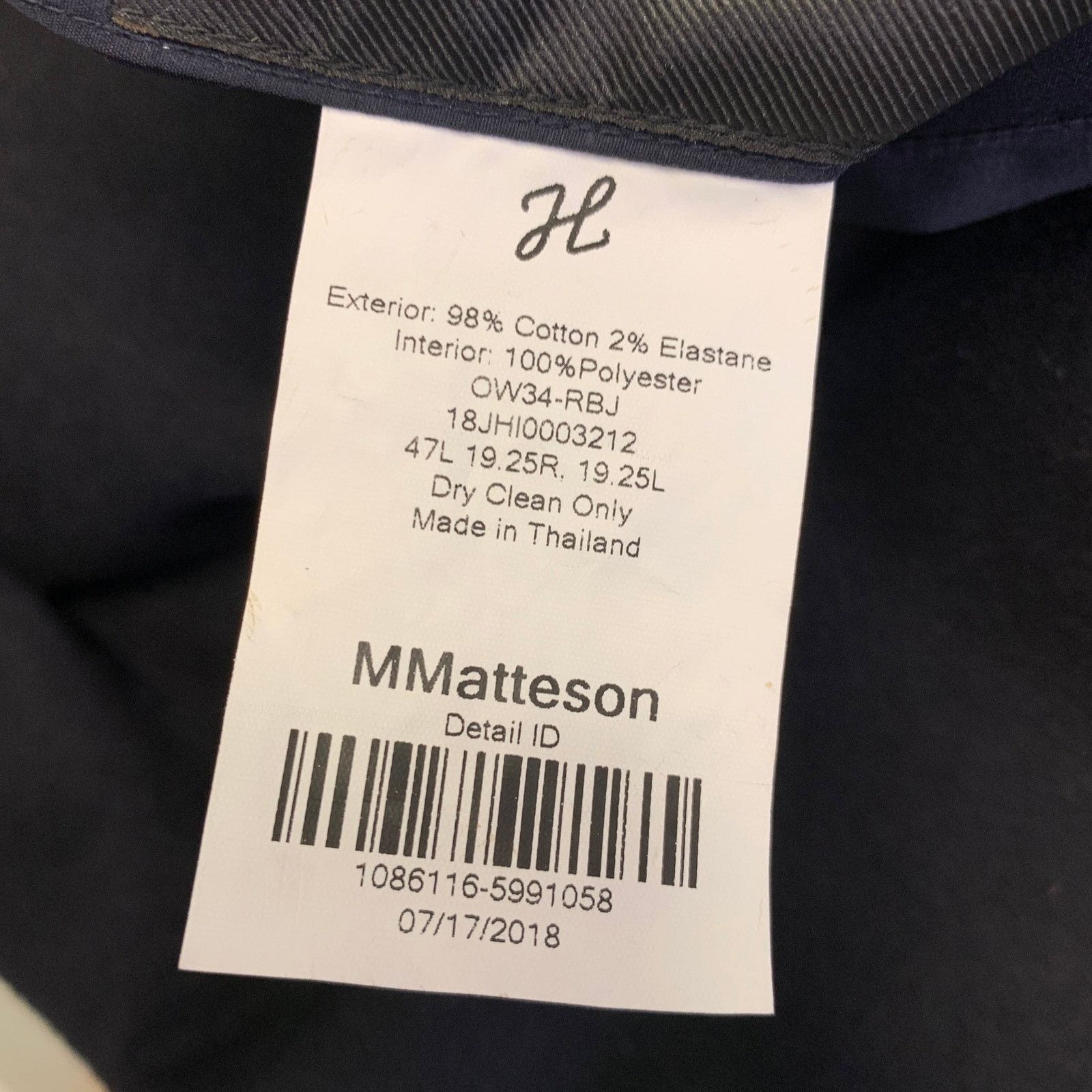J.Hilburn J.HILBURN Reversible Bomber Coat - Black/Navy - Size L Size US L / EU 52-54 / 3 - 8 Thumbnail