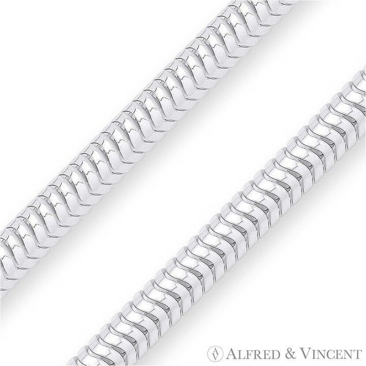 Other 5mm Flexible Snake Link Italian Chain Bracelet 9" Size ONE SIZE - 2 Thumbnail