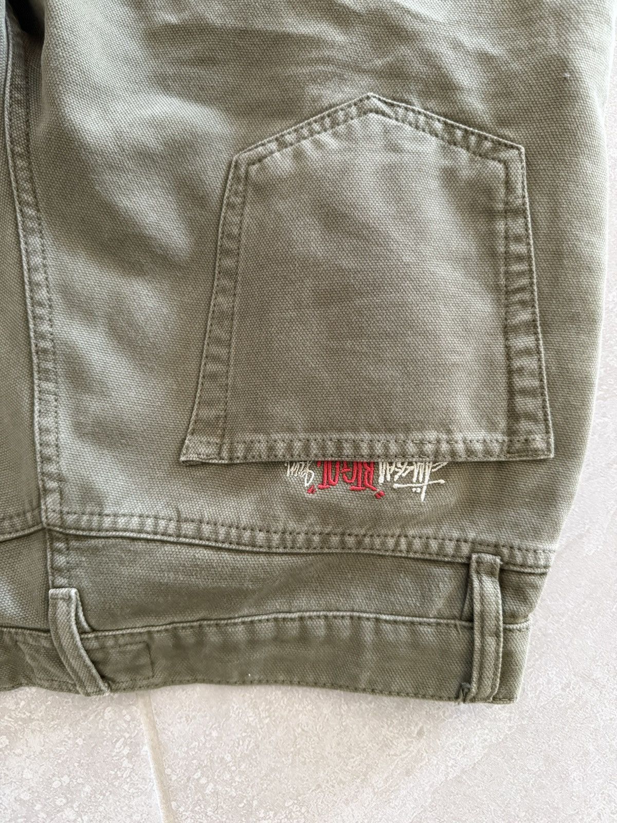 Stussy Stussy Big ol jeans in olive canvas Size US 31 - 4 Thumbnail