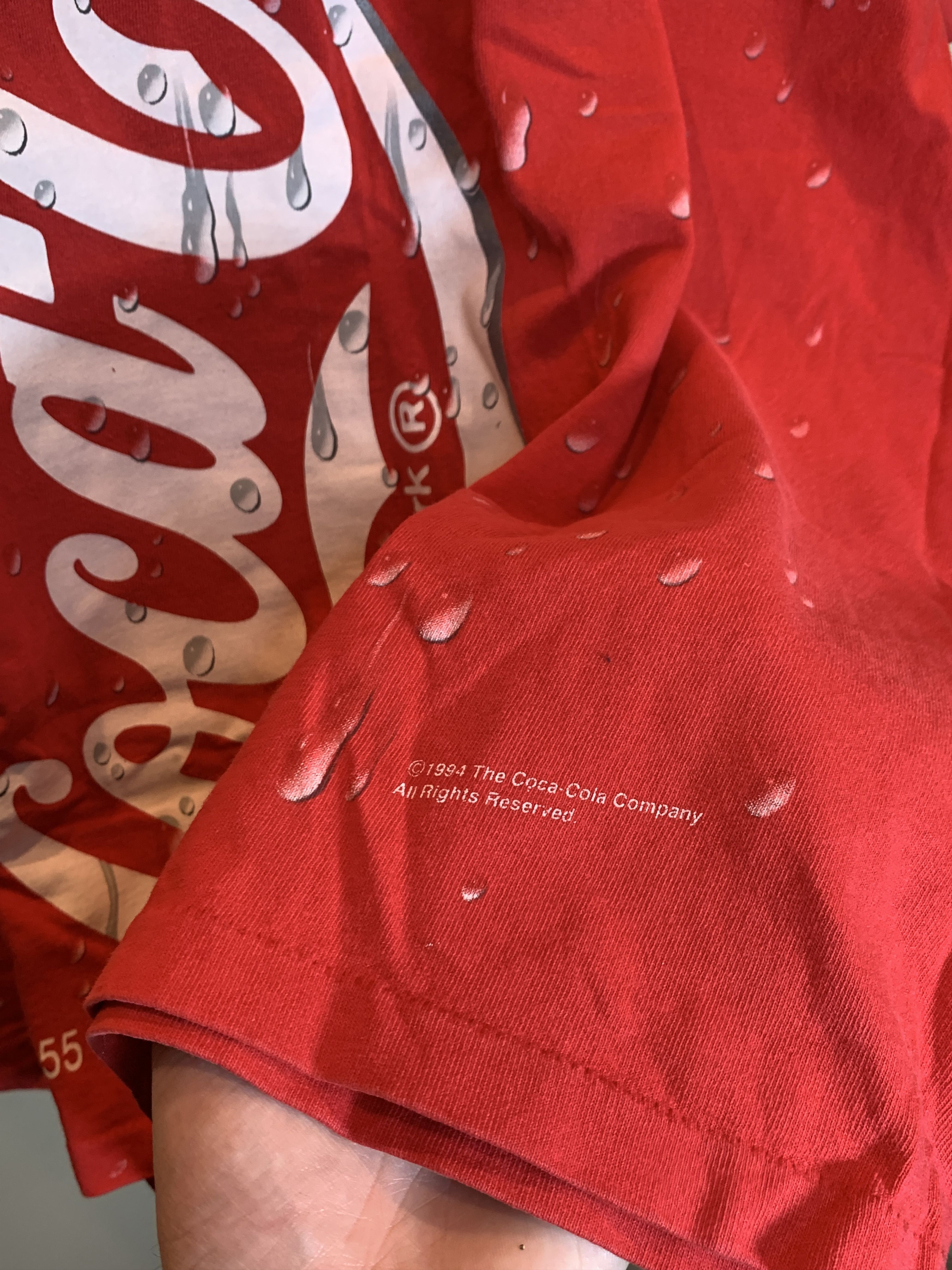 Coca Cola *RARE* Vintage 1994 Coca-Cola Coke Soda AOP T-Shirt Size US XL / EU 56 / 4 - 4 Thumbnail