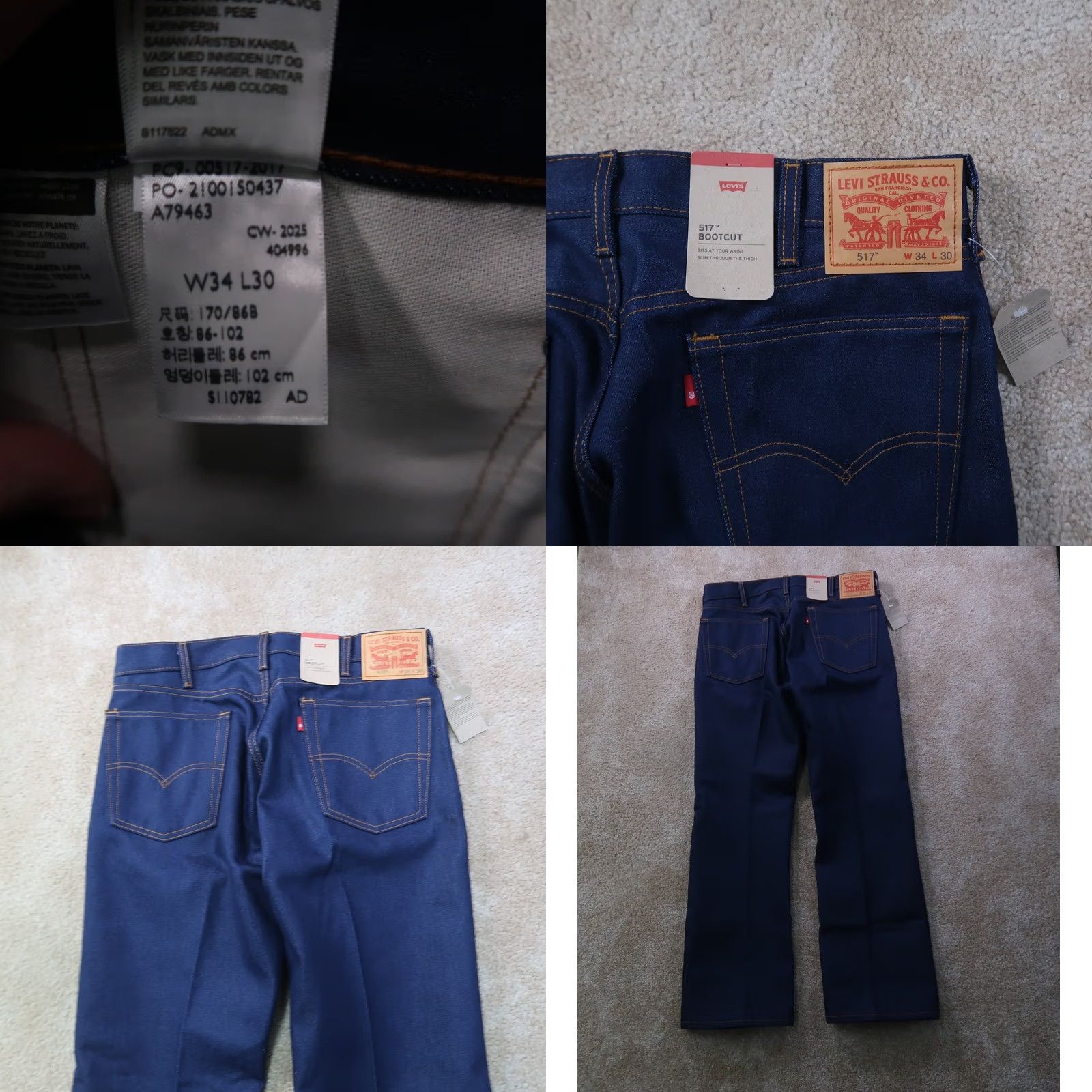 Levi's VINTAGE Levi's 517 Bootcut Jeans Men 34x30 Blue Denim Pants Cowboy western new Size US 34 / EU 50 - 8 Thumbnail