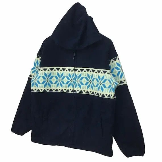 North Sea Clothing Vtg NORTH SEA ANCESTRESS Navajo Fleece Hoodie Jacket Size L / US 10 / IT 46 - 4 Thumbnail