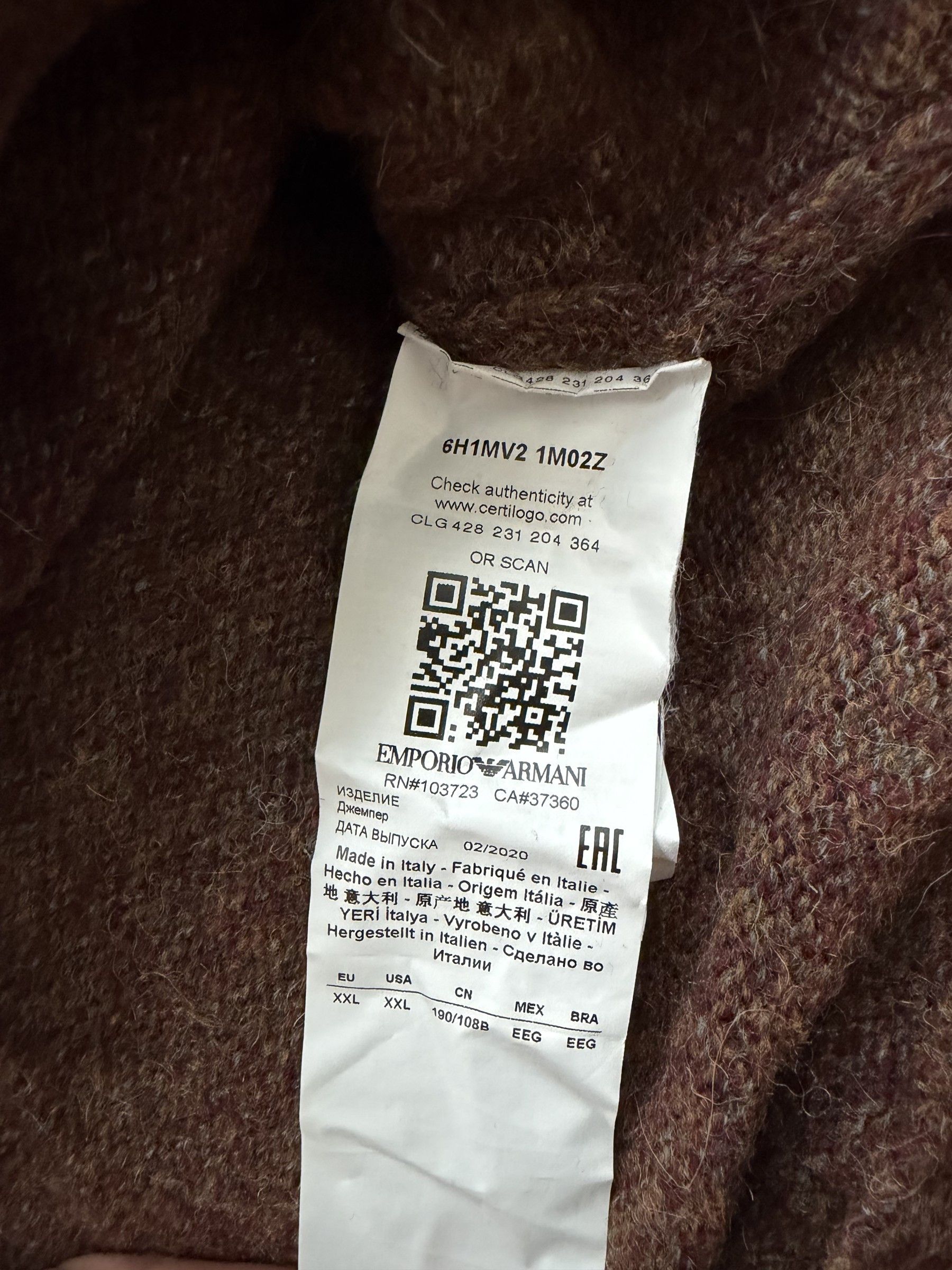Emporio Armani Emporio Armani Alpaca Color Block Sweater XXL AS-IS Size US XXL / EU 58 / 5 - 5 Thumbnail