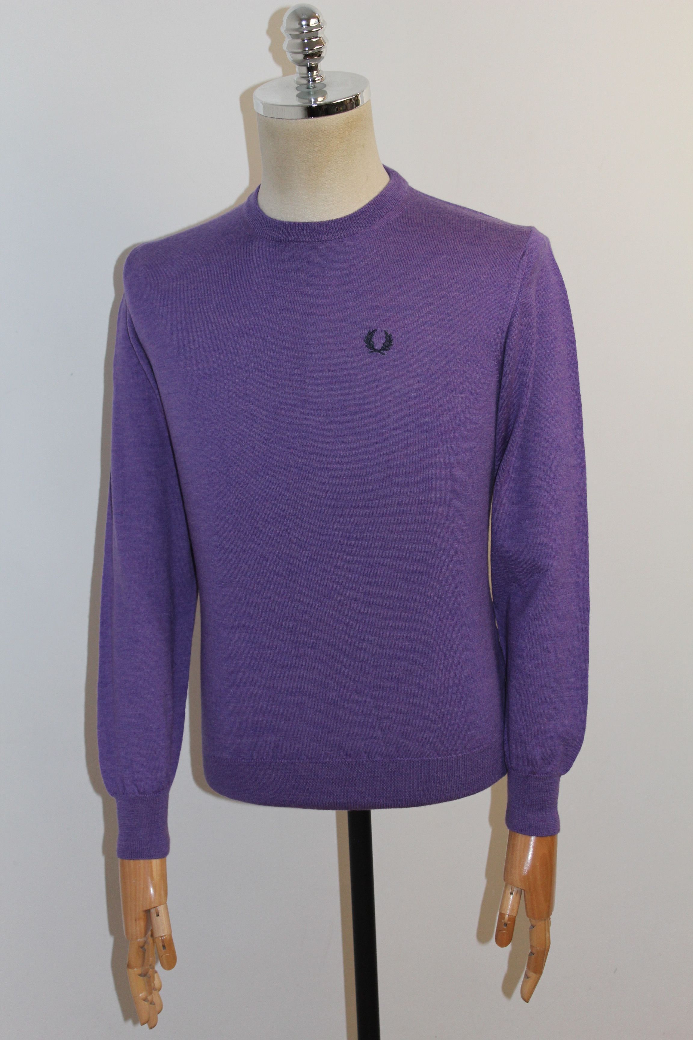 Fred Perry Men's FRED PERRY Crew Neck Wool Jumper Size US S / EU 44-46 / 1 - 4 Thumbnail