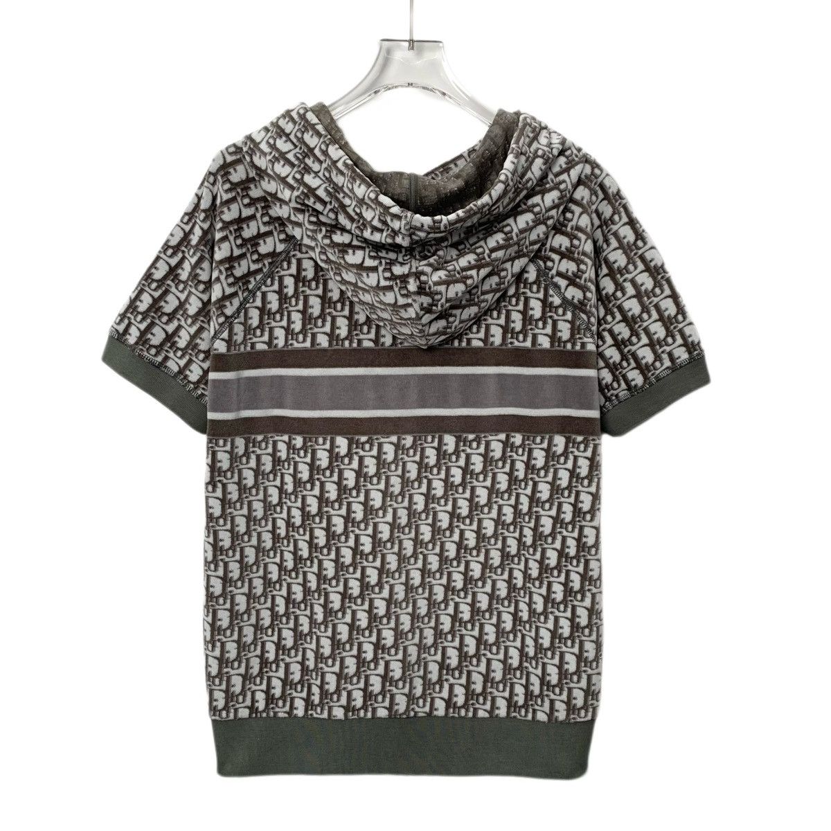 Dior Christian Dior Brown Logo Jacquard All Over Print Sweatshirt Size L / US 10 / IT 46 - 2 Thumbnail