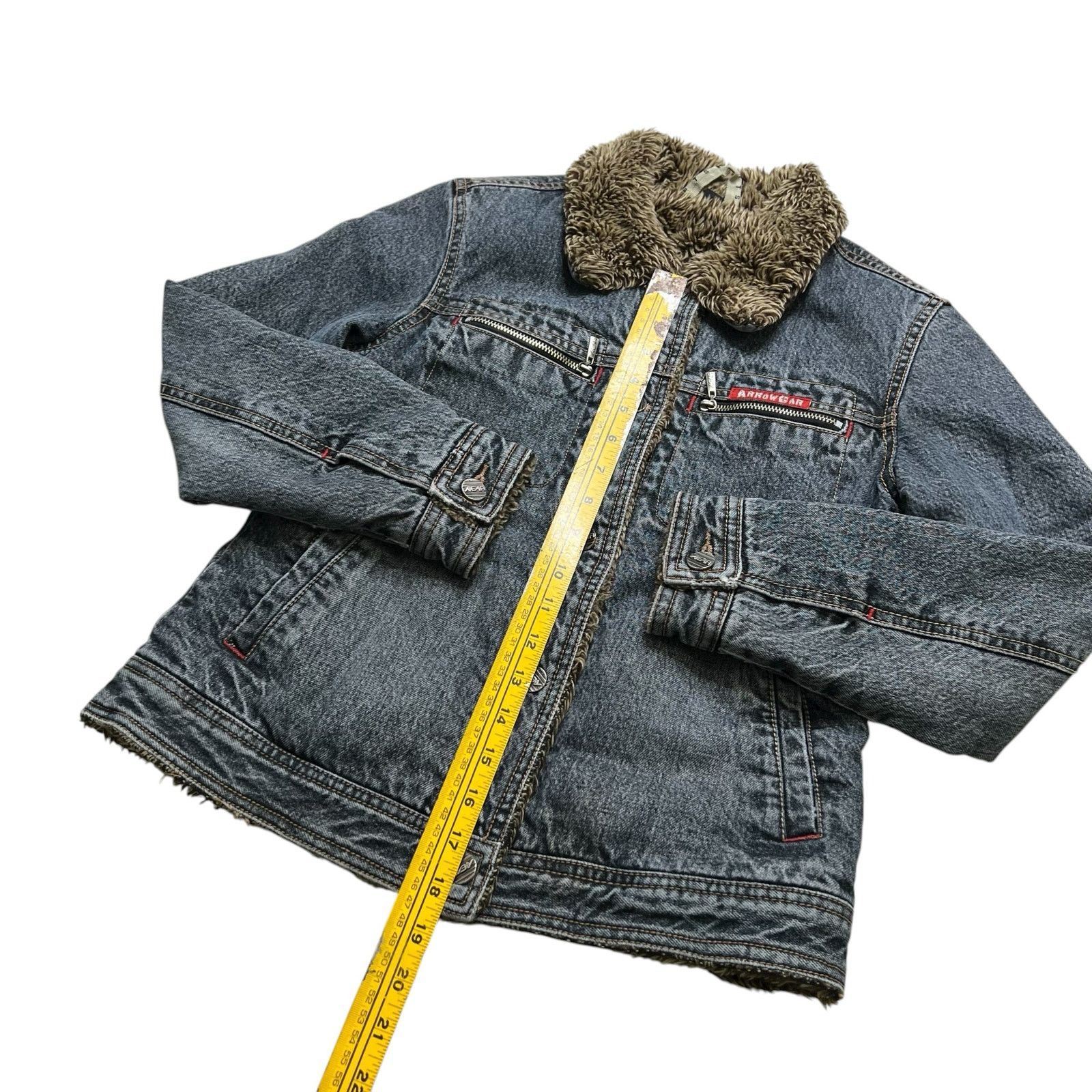 Vintage Vintage ArrowCar Sherpa Lined Denim Jacket Women’s Small Y2K Size S / US 4 / IT 40 - 8 Thumbnail