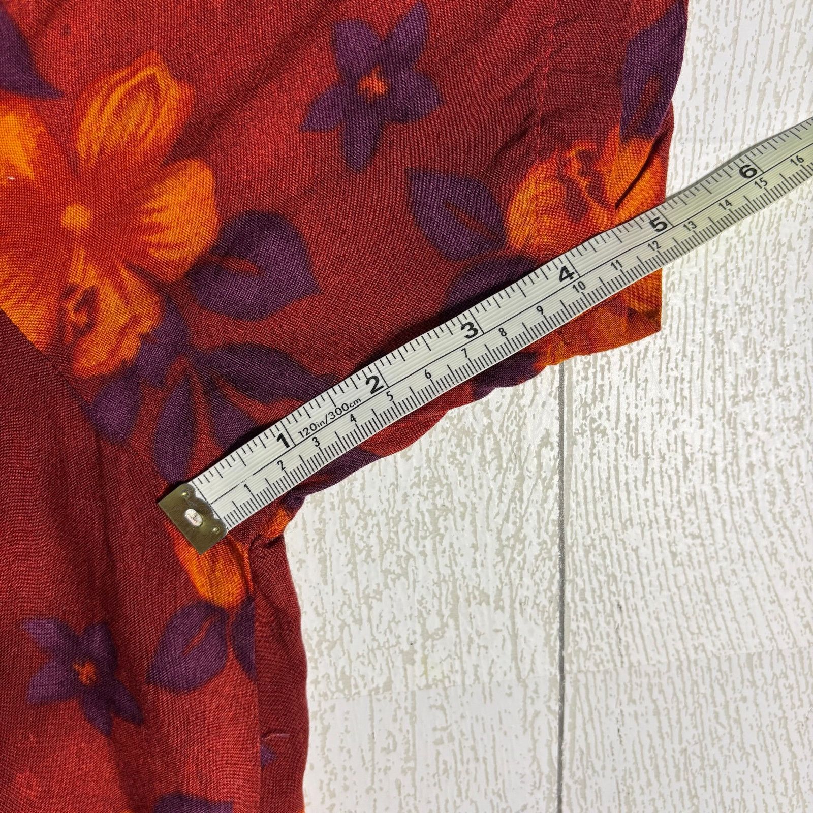 Other VTG Ship N Shore Red Floral Dress 1X Short Sleeve Tie Back Size XL / US 12-14 / IT 48-50 - 7 Thumbnail