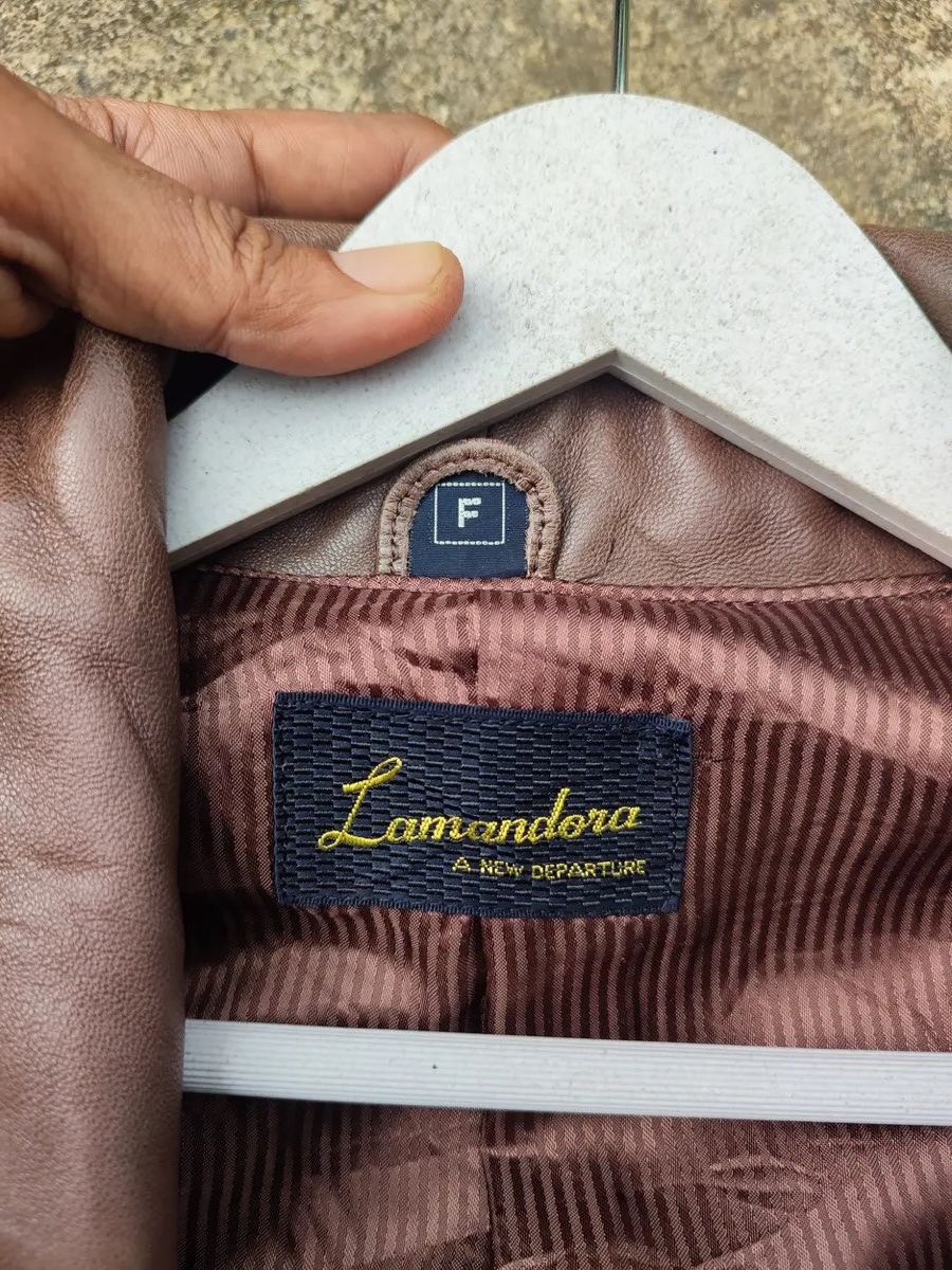 Genuine Leather Vintage Lamandora Two-Tone Leather Coat – Made in Japan Size US M / EU 48-50 / 2 - 12 Thumbnail