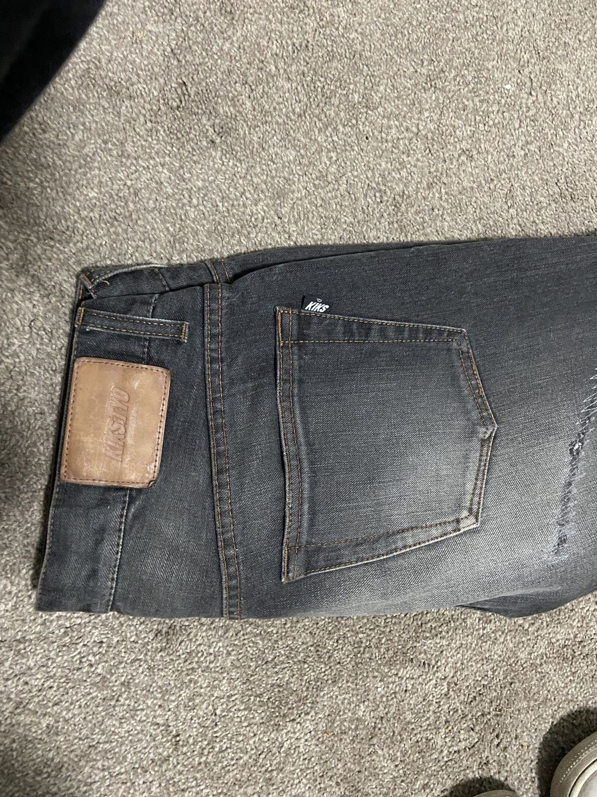 KIKS TYO HEAVILY distressed Japanese jeans Size US 34 / EU 50 - 3 Thumbnail