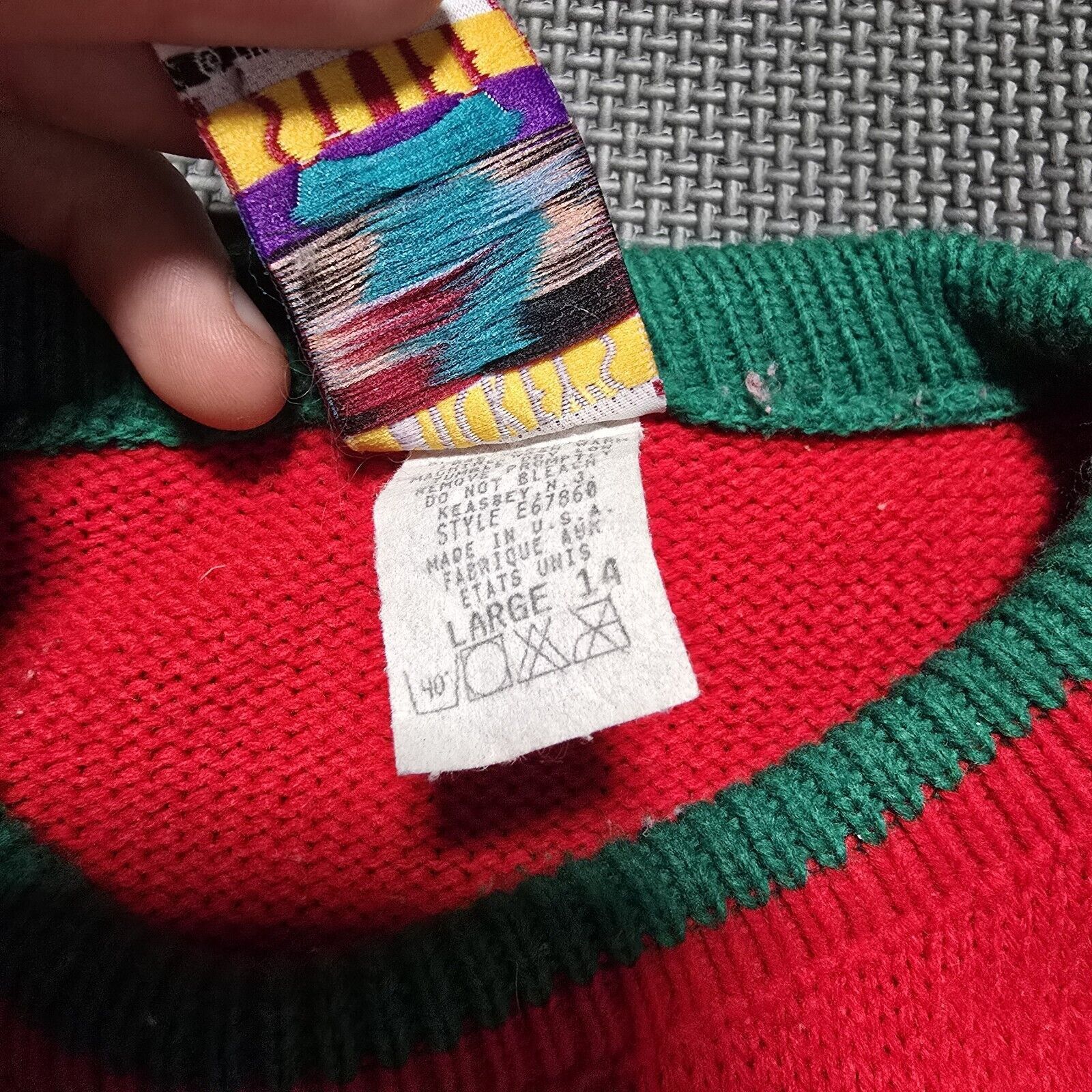 Disney Vintage 1980s Micky Mouse Christmas Sweater Size ONE SIZE - 3 Thumbnail