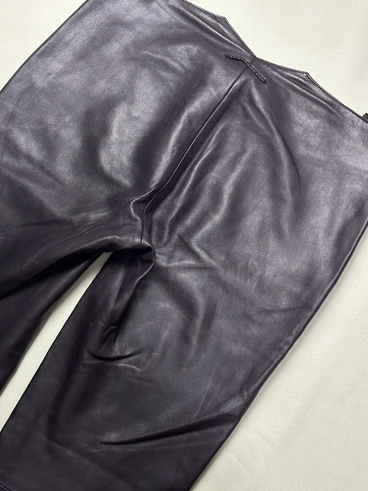 Gucci Gucci Fall 1996 by Tom Ford Leather Flared Pants Size 27" / US 4 / IT 40 - 10 Thumbnail
