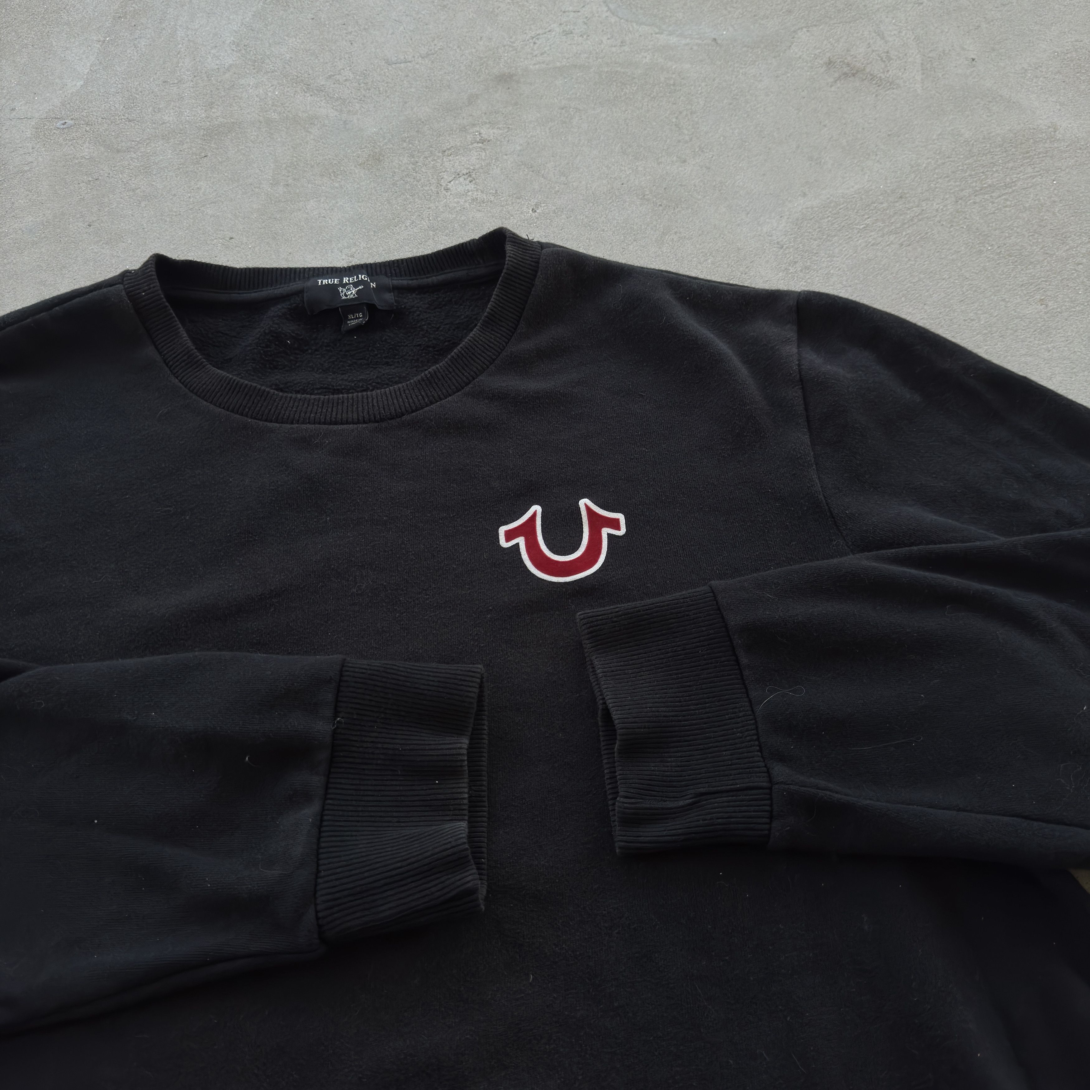 True Religion True Religion Black Sweatshirt XL Buddha Back Logo Size US XL / EU 56 / 4 - 5 Thumbnail