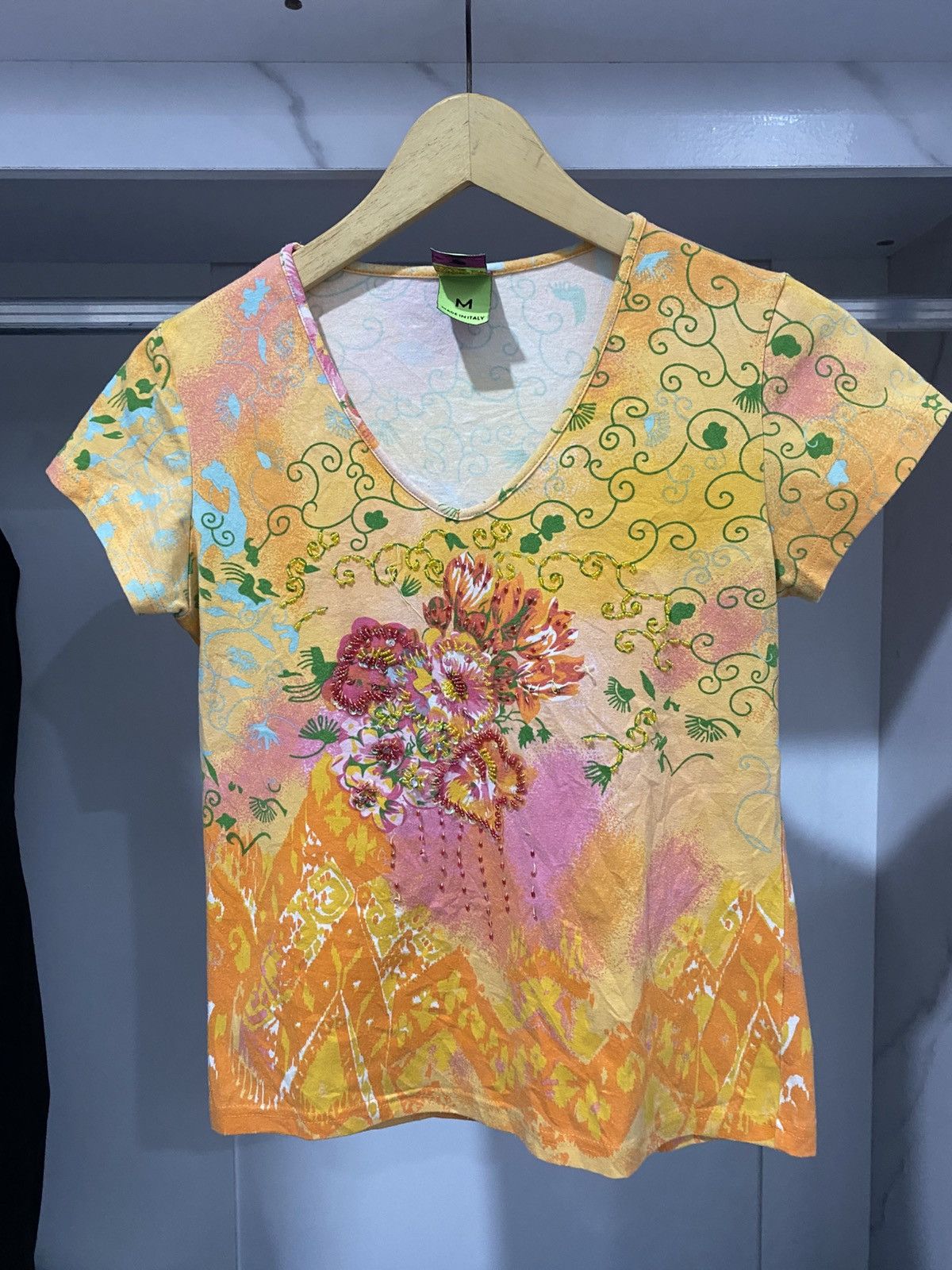 Other Save The Queen Flower Crystal Tshirt Size M / US 6-8 / IT 42-44 - 1 Thumbnail