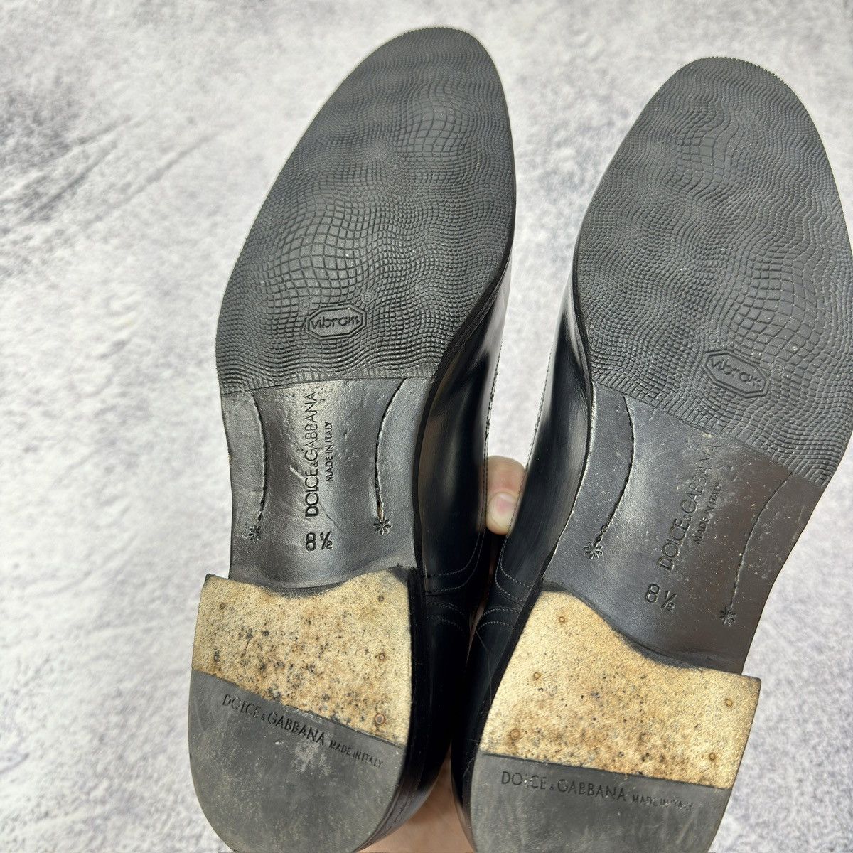 Dolce & Gabbana × Handmade D&G Mens Black Oxfords Brogues US9.5 UK8.5 EU42.5 27.5cm Size US 9.5 / EU 42-43 - 13 Thumbnail