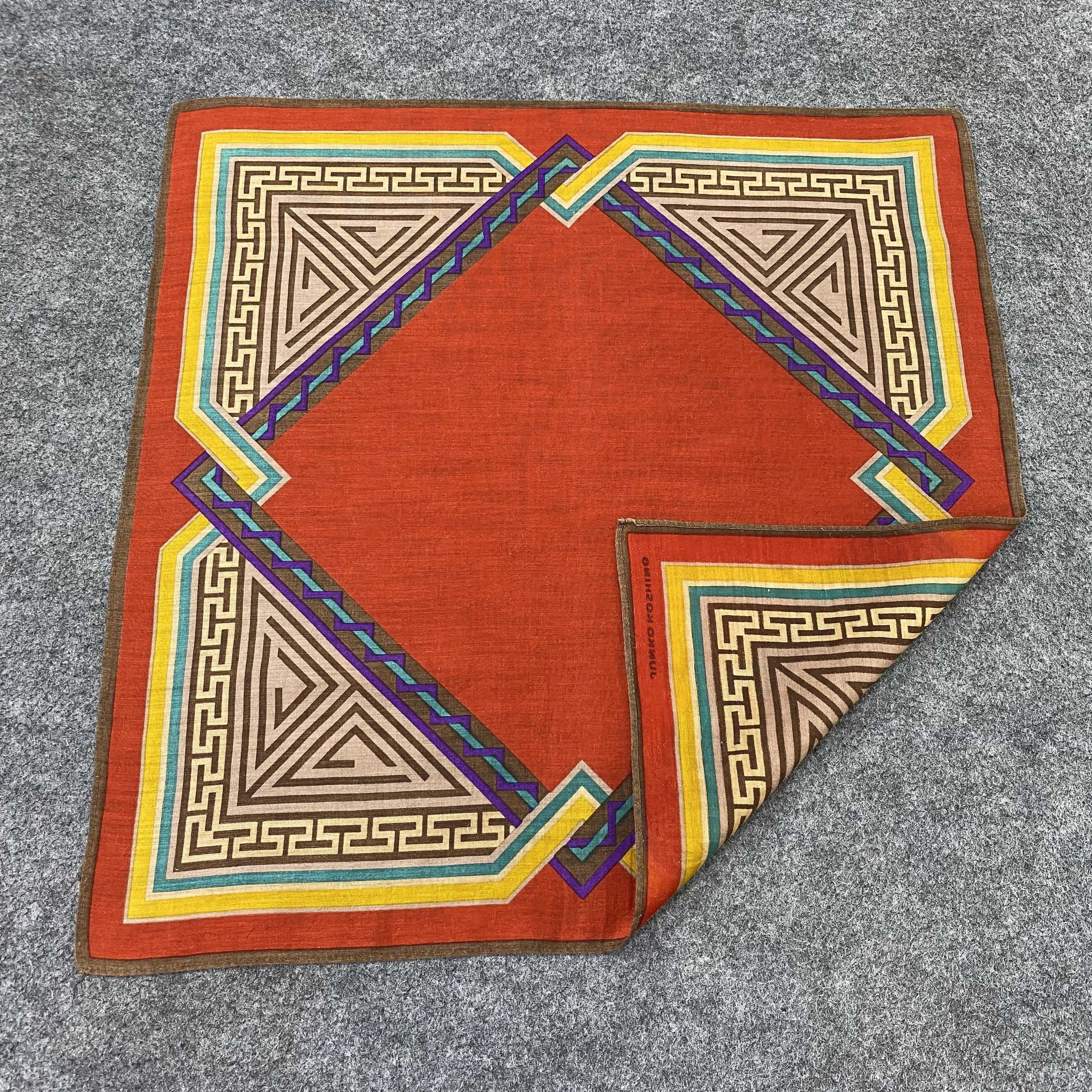 Japanese Brand Junko Koshino Handkerchief Neckerchief Bandana-B1870 Size ONE SIZE - 5 Thumbnail