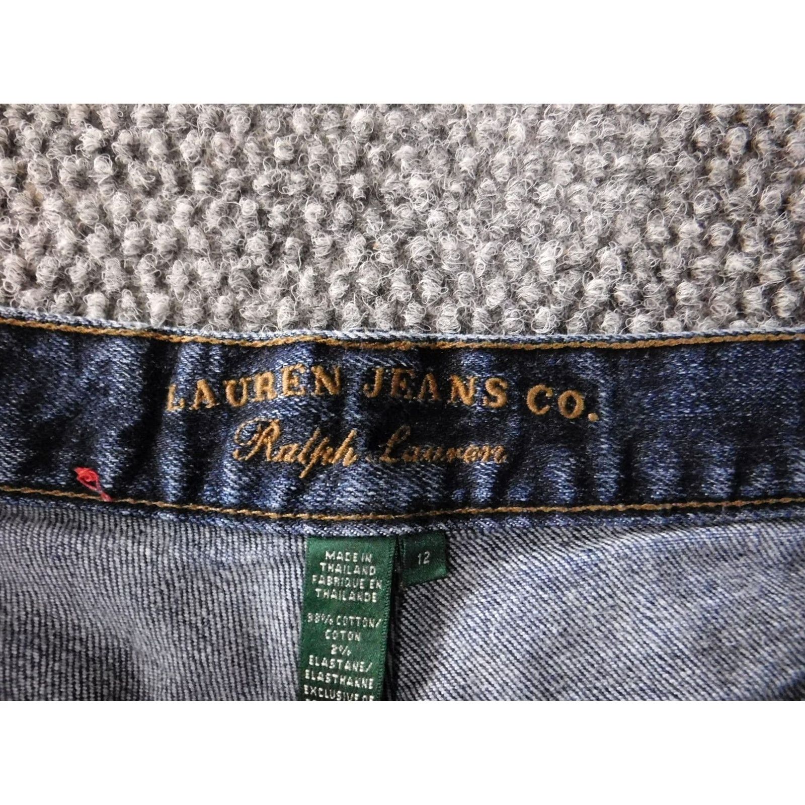 CO Lauren Jeans Co Jeans 12 blue Womens modern slim fit denim classic stretch Slimming Stretch Denim 30in 34in inseam Straight Retro Vintage No - Size 24" / US 00 / IT 34 - 3 Thumbnail