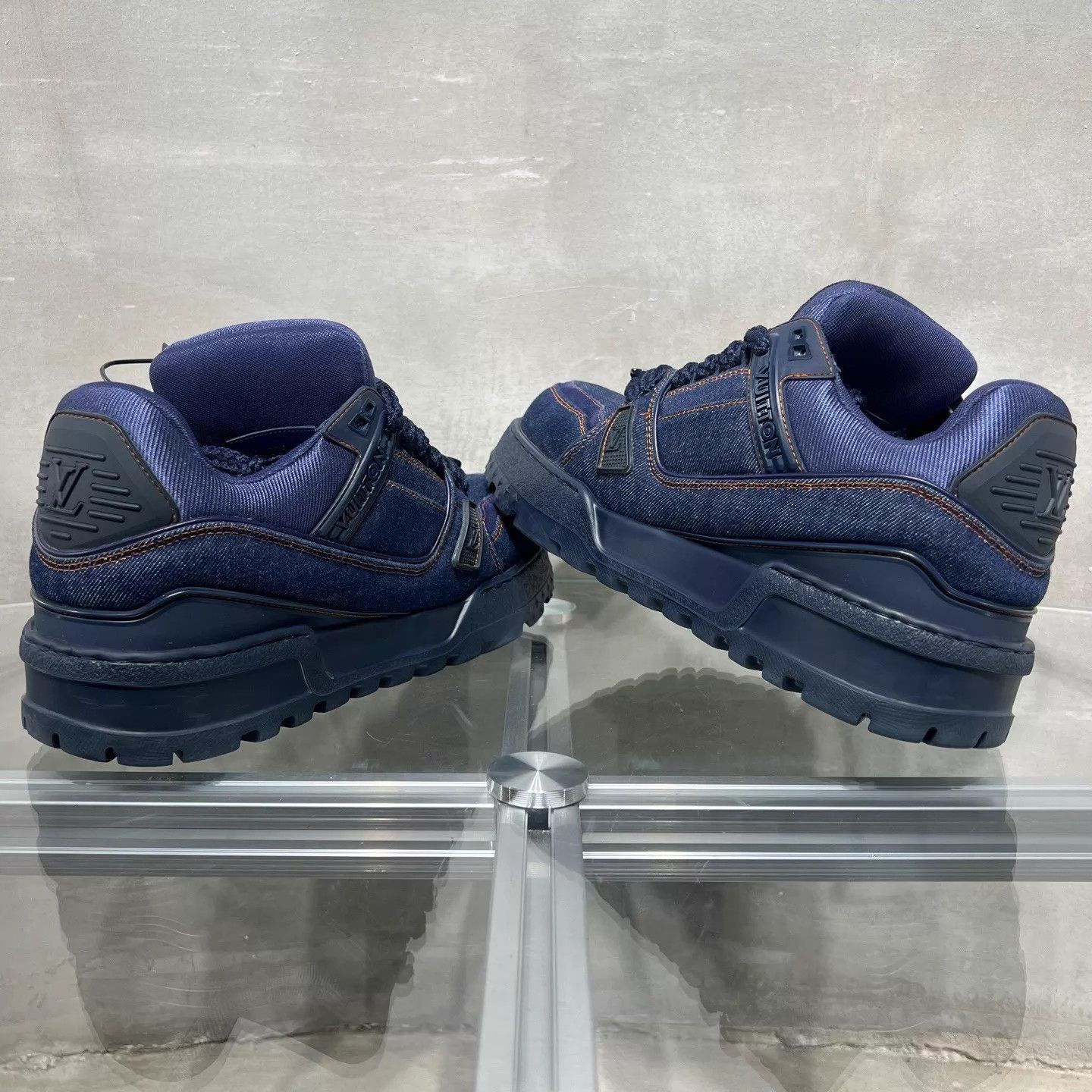 Louis Vuitton LV Trainer Denim Blue Pikachu UK7.5/41.5 Size US 8.5 / EU 41-42 - 4 Thumbnail