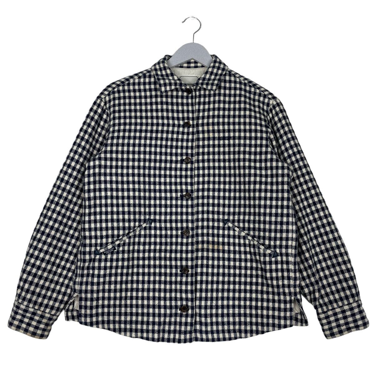 Issey Miyake × Japanese Brand × Mademoiselle Non Non 💥MADEMOISELLE NON NON CHECKED BUTTON JACKET Size US M / EU 48-50 / 2 - 1 Thumbnail