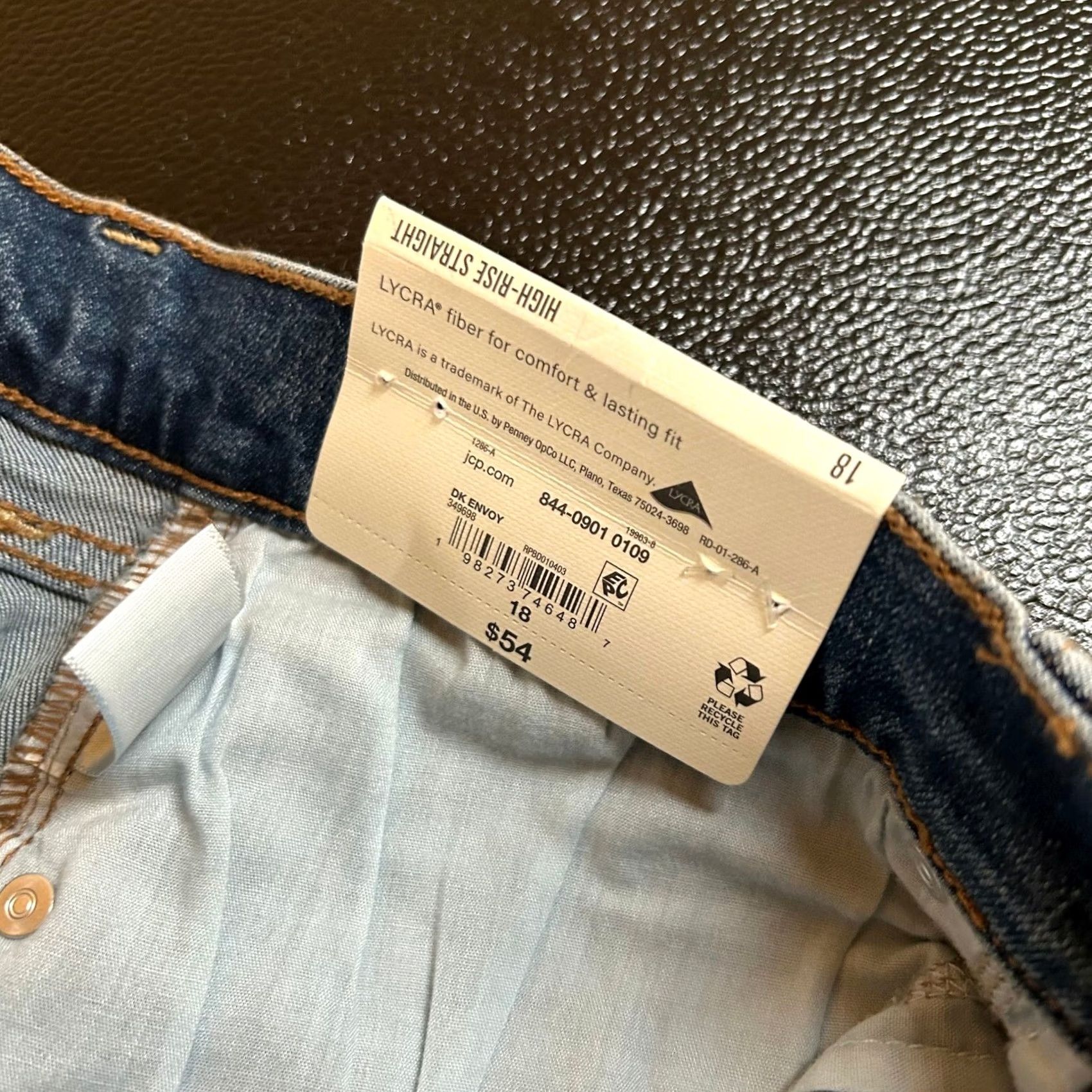 Vintage VINTAGE ANA High Rise Straight Jeans Embellished Rhinestone Denim Pants Womens 18 NWT Size 40" / US 18 - 5 Thumbnail