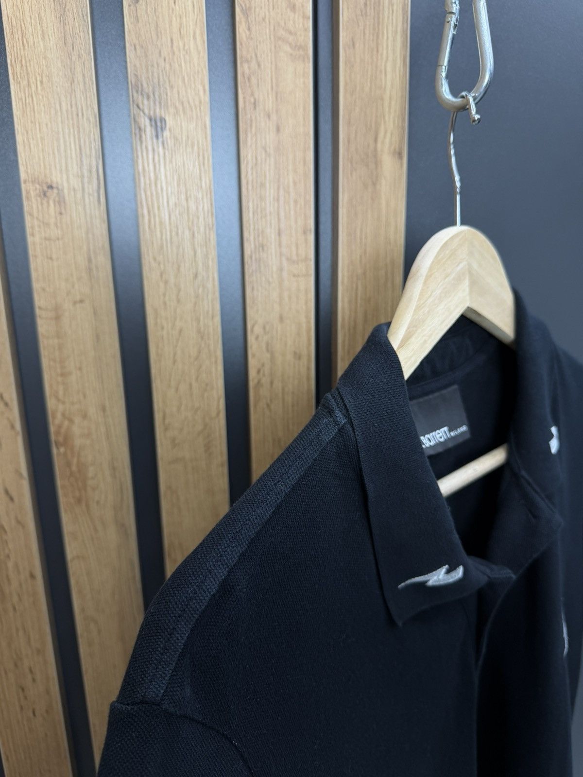 Neil Barrett Neil Barrett Black Polo Lightning Bolt Size M Slim Fit Size US M / EU 48-50 / 2 - 9 Thumbnail