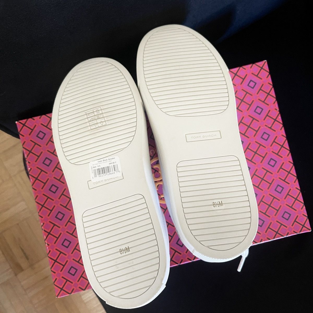 Tory Burch Colour block 100% leather sneakers minimalist Size US 8.5 / IT 38.5 - 3 Thumbnail