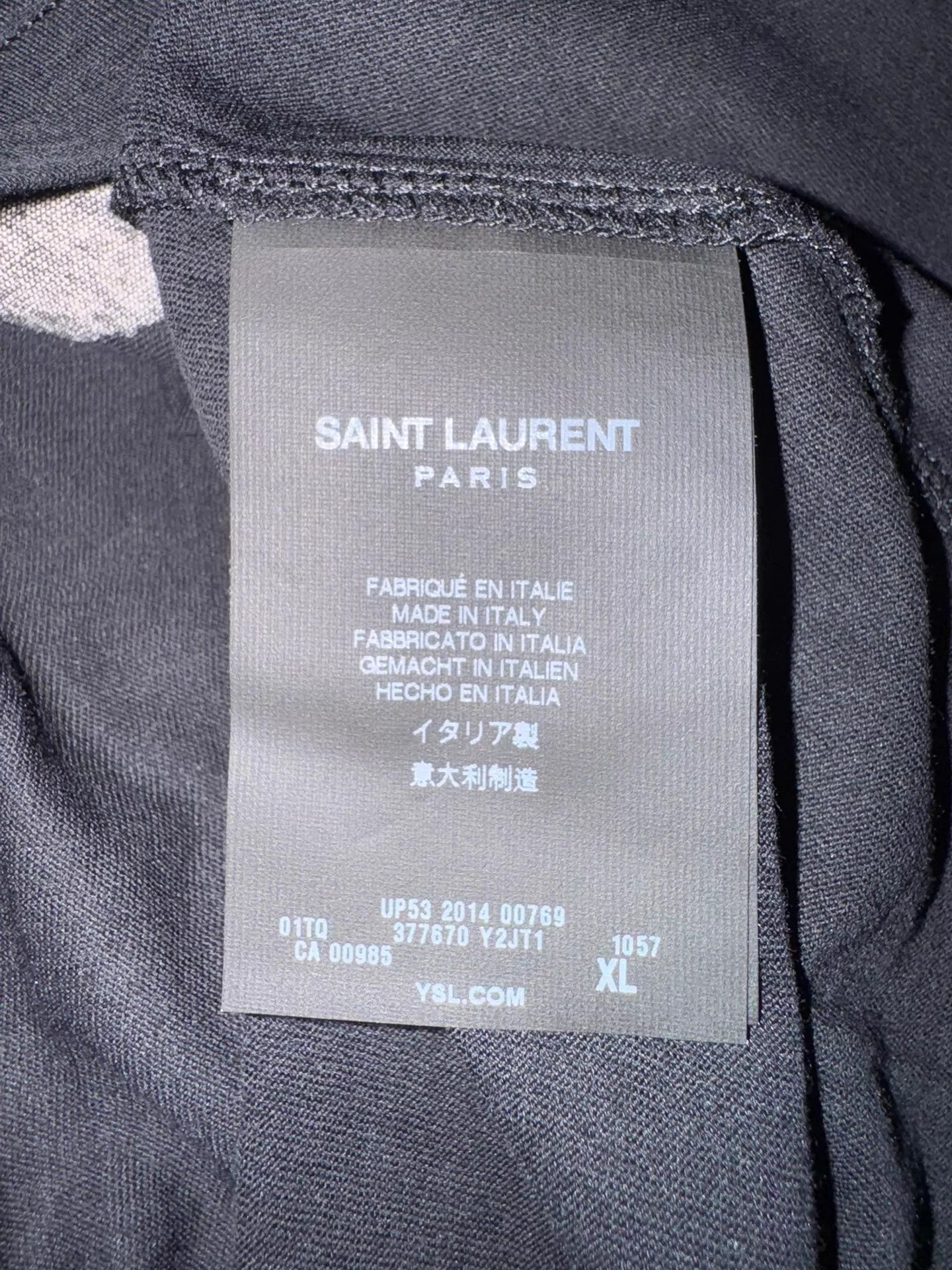 Saint Laurent Paris Saint Laurent Oversized Black Men's XL Short Sleeve T-Shirt Size US XL / EU 56 / 4 - 5 Thumbnail