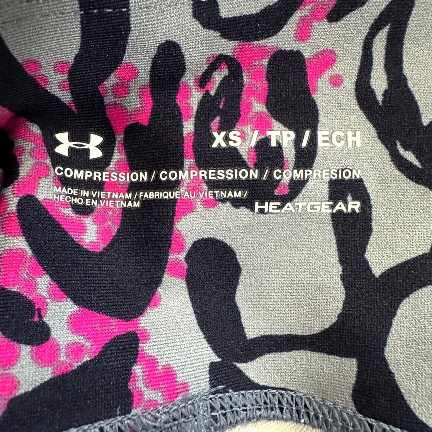 Under Armour Under Armour Womens Compression Leggings XS Pink Gray Leopard Ankle Crop NEW Size 26" / US 2 / IT 38 - 5 Thumbnail