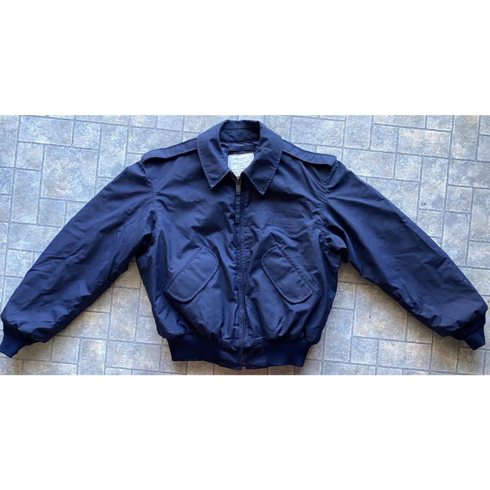 Vintage VINTAGE Alpha Industries Jacket (Security Police) Winter Blue Mens Large L Scovill YAGC-89-3 Size US L / EU 52-54 / 3 - 2 Thumbnail