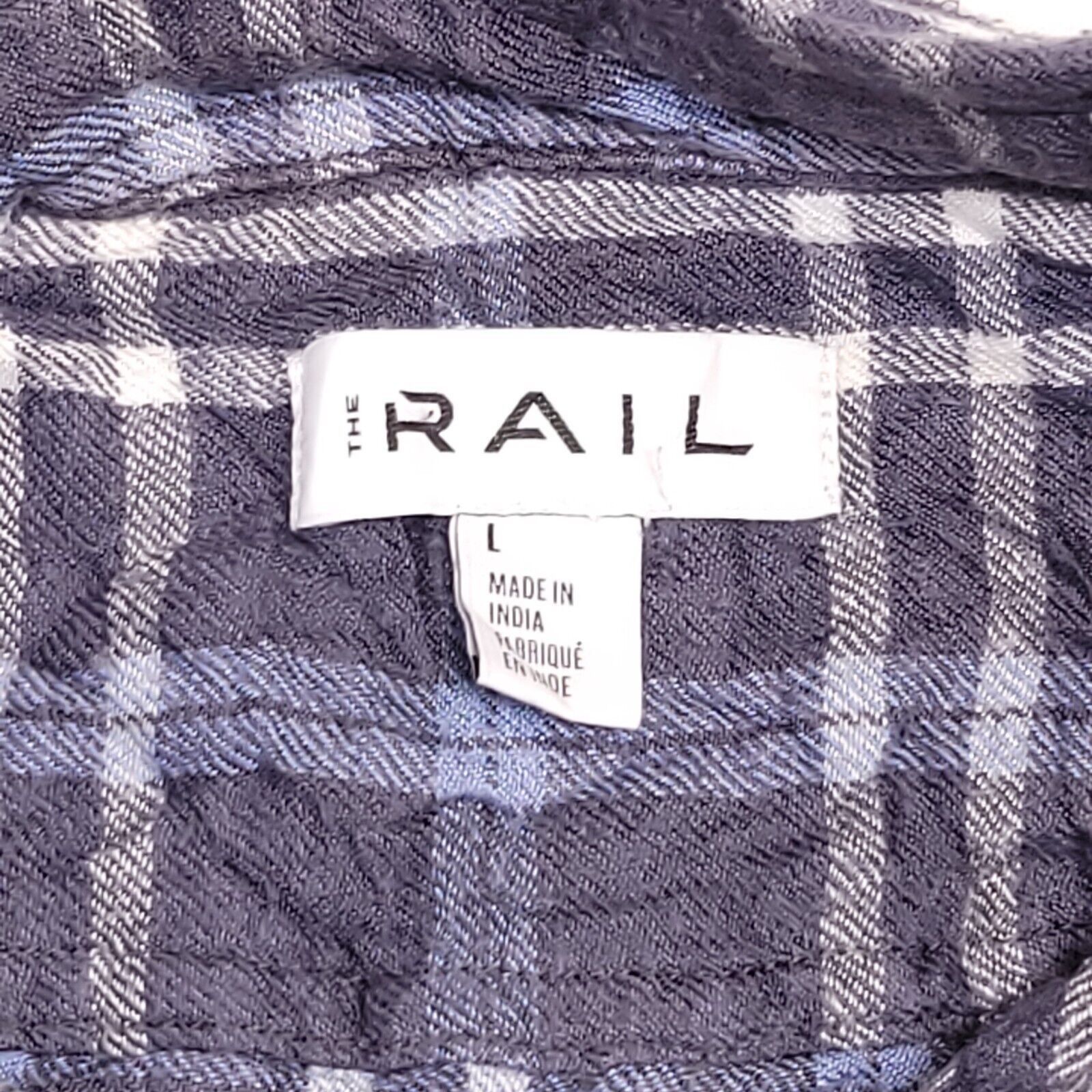 The Rail The Rail Tartan Flannel Shirt Mens Size Large L Blue White Size US L / EU 52-54 / 3 - 3 Thumbnail