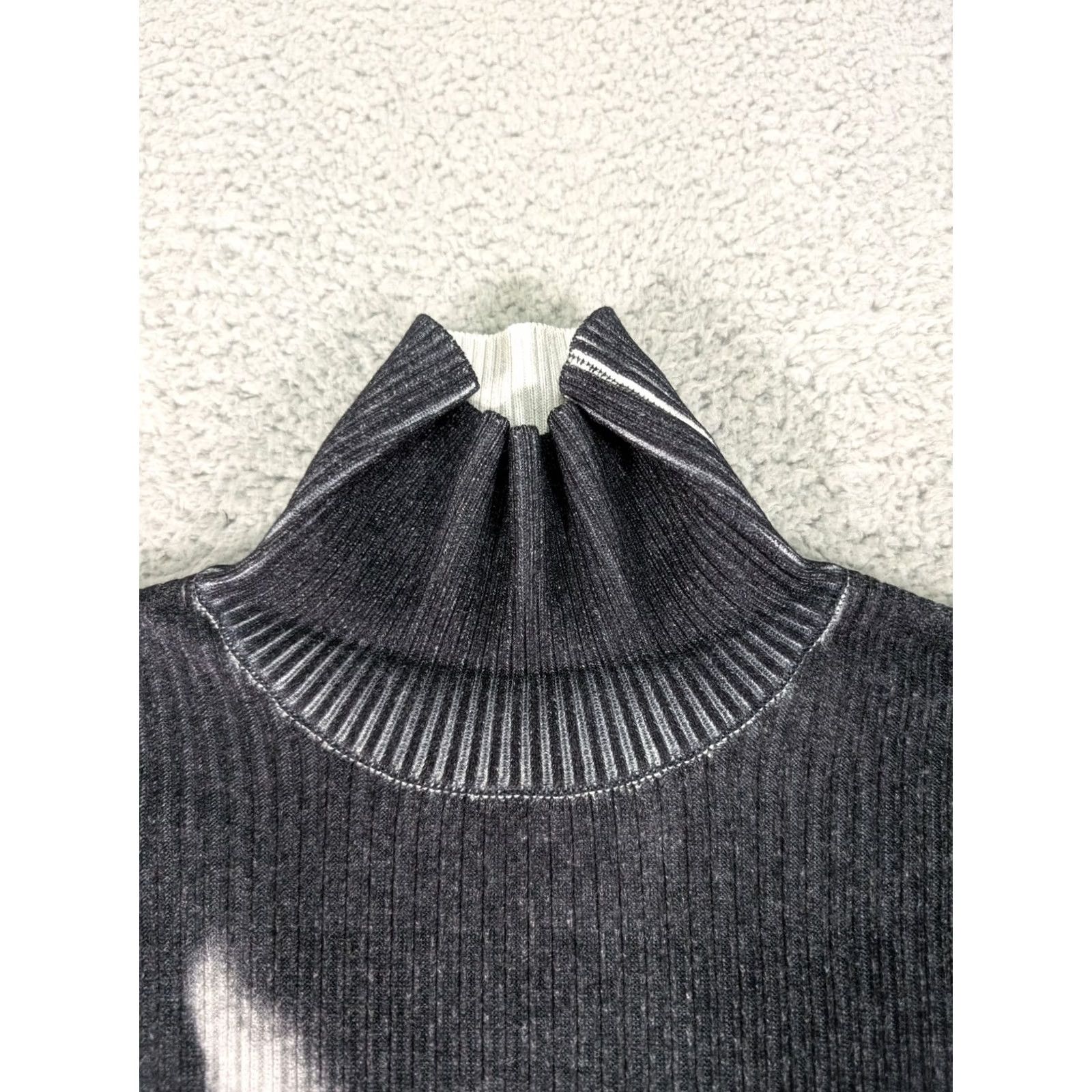 Ksubi VINTAGE Ksubi Sweater Mens Small Black Gray Tripe Knit Pullover Royalty Heroism Graphic Size US S / EU 44-46 / 1 - 7 Thumbnail