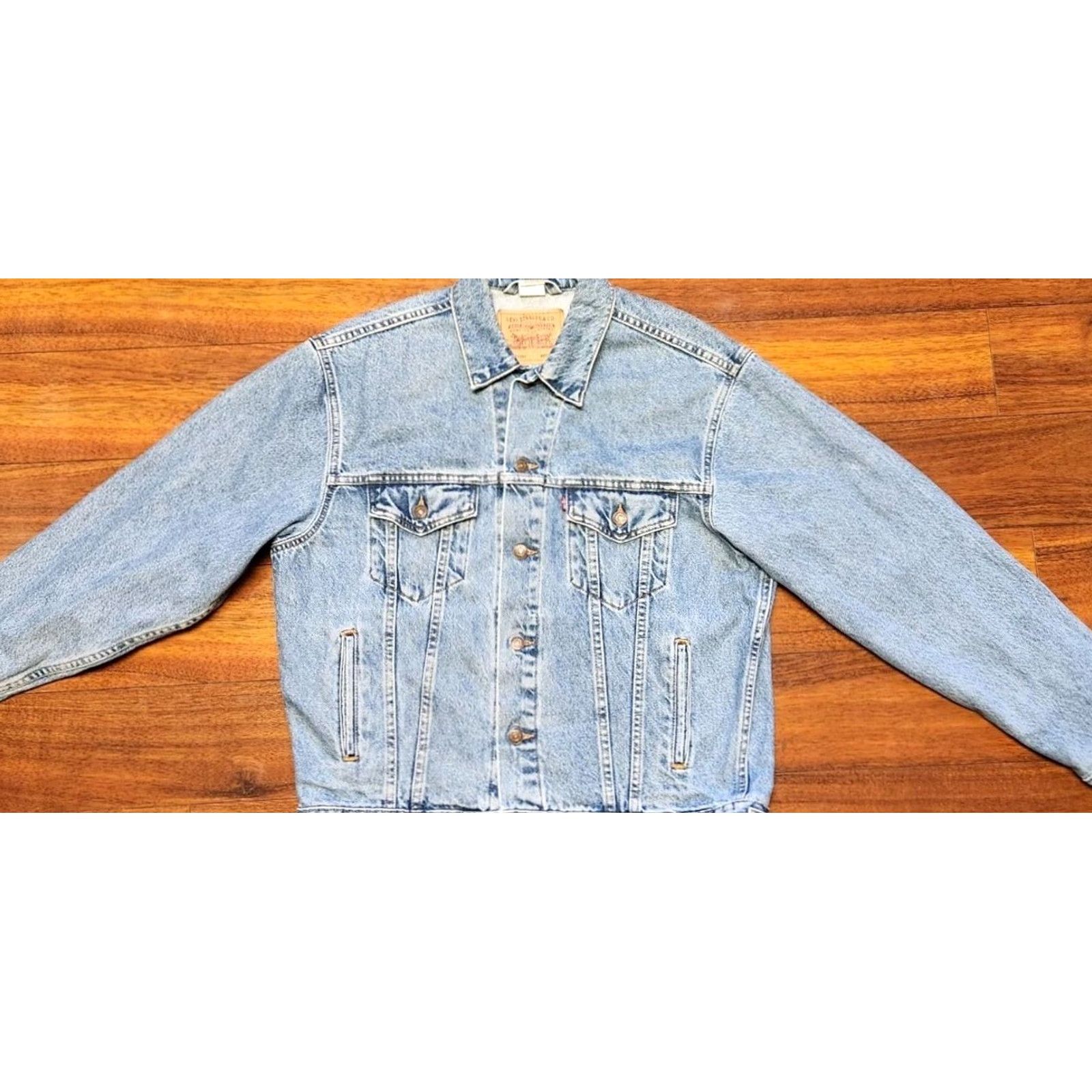 Levi's VINTAGE Levi's 70507-0389 Denim Jean Trucker Jacket Mens M Medium Blue USA MADE 90s Retro Classic Grunge Rock Punk Hipster 70507-0389 Mens Jacket Size US 31 - 7 Thumbnail