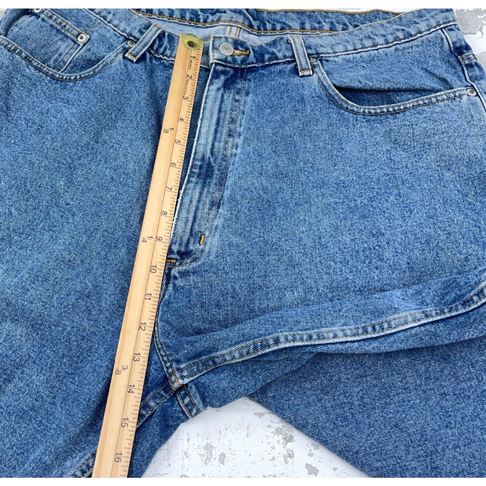 Ralph Lauren VINTAGE Ralph Lauren Shorts Men 38 Denim Baggy Jorts Bermuda 90s Rockabilly Hip Hop Hipster Casual Workwear Blue Size US 38 / EU 54 - 6 Thumbnail