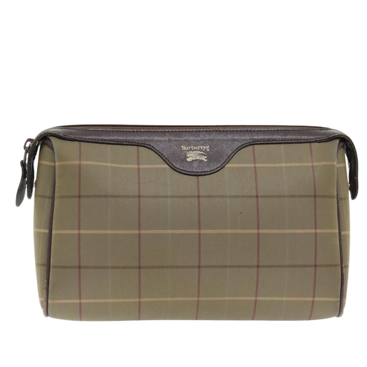Burberry Nova Check Brown Canvas Clutch Bag (Pre-Owned) Size ONE SIZE - 1 Thumbnail
