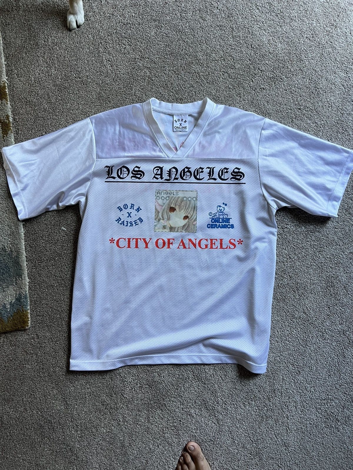 Born X Raised and Online Ceramics LA football jersey