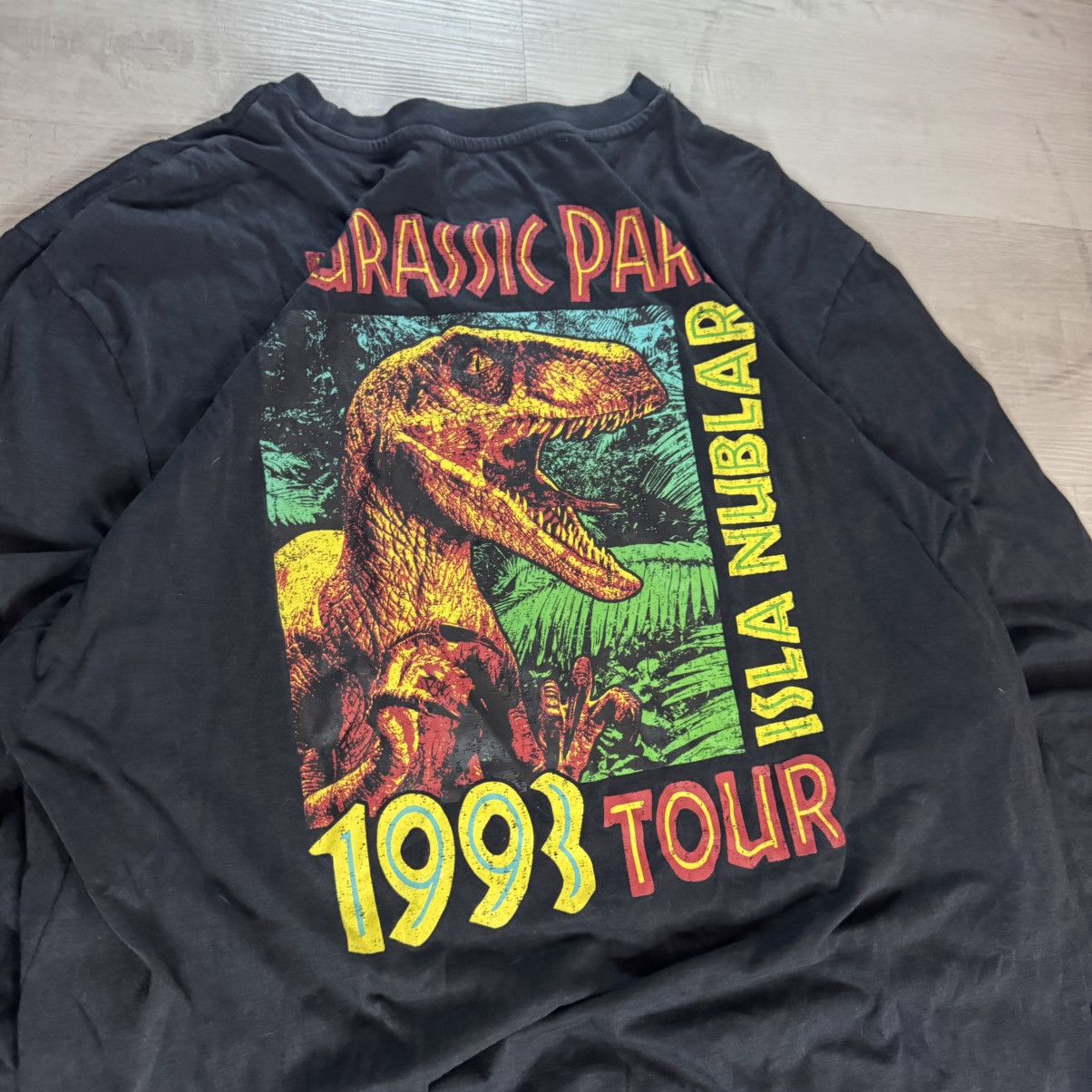 Vintage Jurassic Park T Shirt Mens Sz XL 1993 Tour Size US XL / EU 56 / 4 - 2 Thumbnail