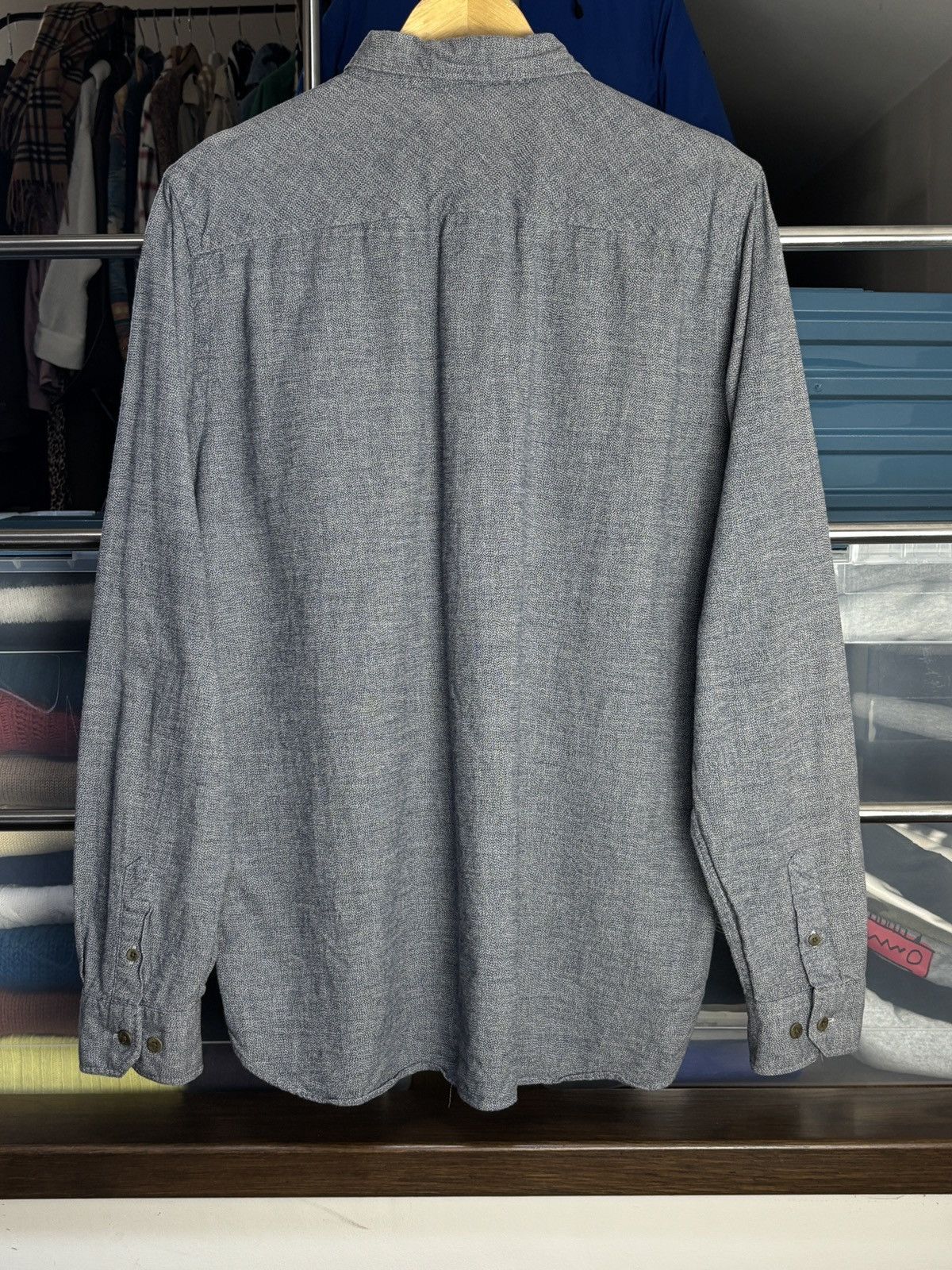 Norse Projects Norse Projects Grey Hans Mouline Long Sleeve Shirt Size US L / EU 52-54 / 3 - 4 Thumbnail