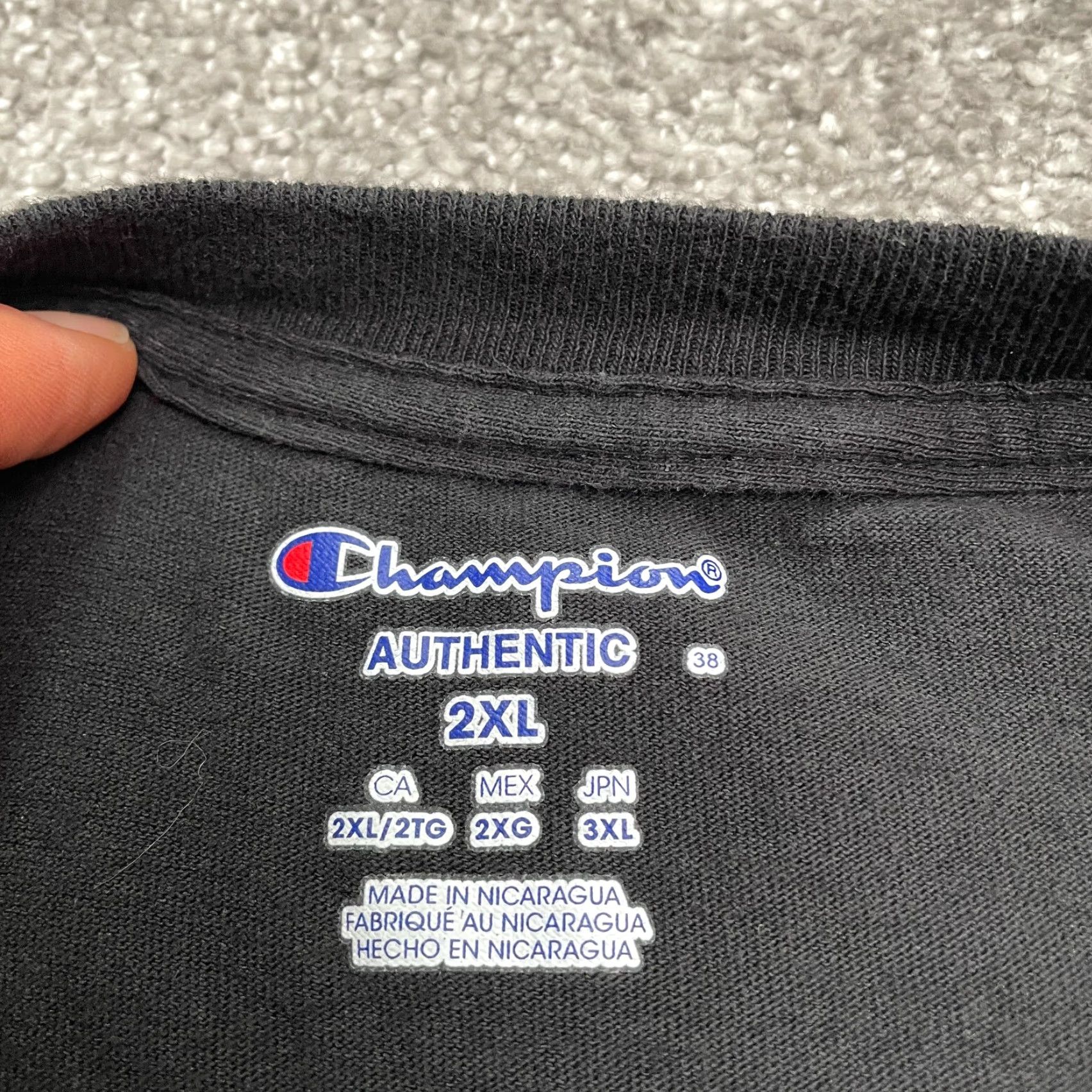 Champion Champion T-Shirt Men 2XL Black Crew Neck Cotton Golf Logo Short Sleeve Size US XXL / EU 58 / 5 - 5 Thumbnail