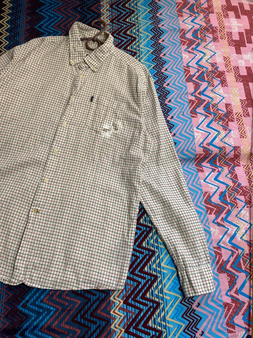 Barbour × Vintage Barbour Vintage Mens Tattersall Flannel Check Shirt Size US L / EU 52-54 / 3 - 16 Thumbnail