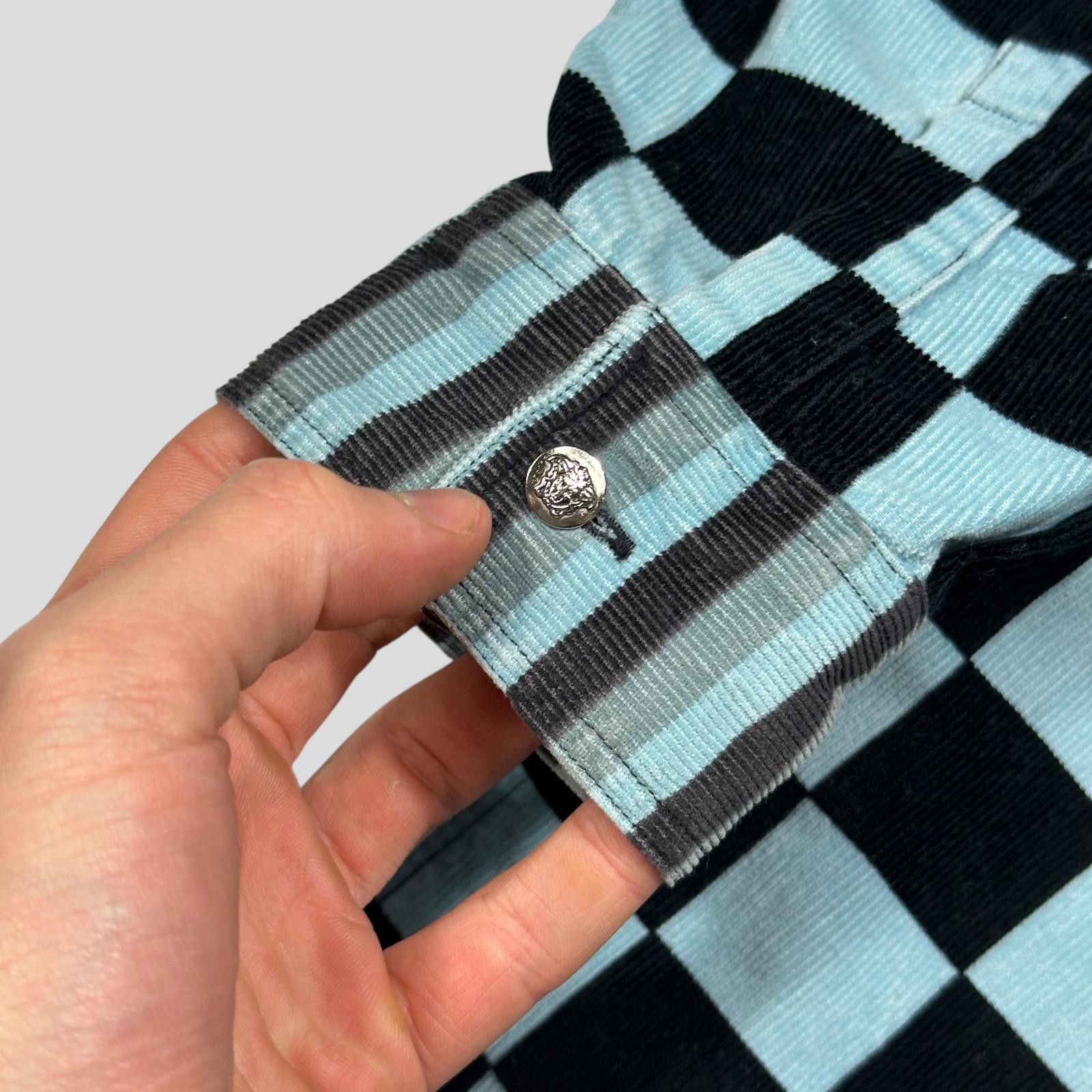 Versace Versace VJC 90’s Baby Blue Corduroy Medusa Shirt - S (M/L) Size US M / EU 48-50 / 2 - 4 Thumbnail