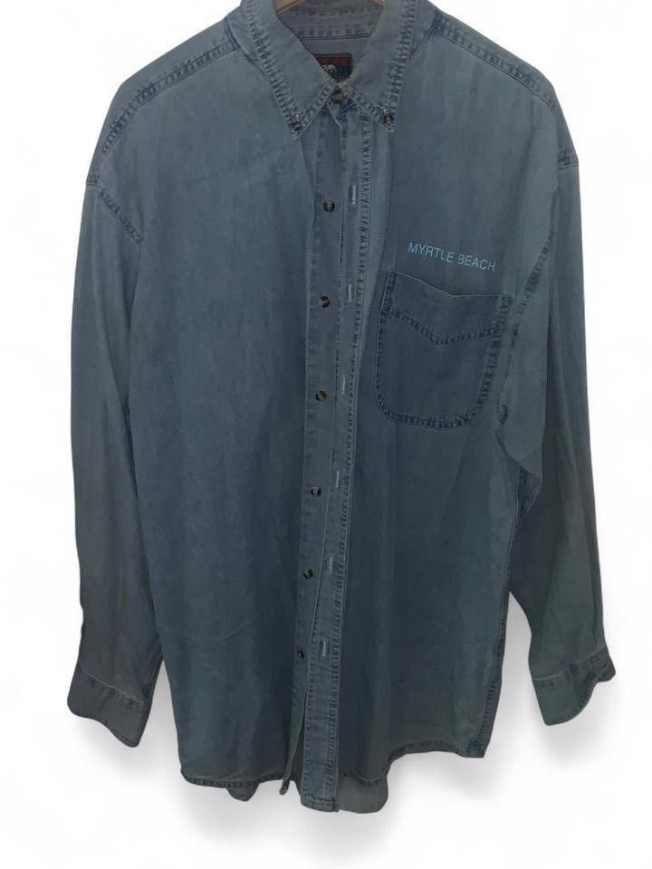 Other Vintage Eagle Graphic Denim Button-Up Size US XL / EU 56 / 4 - 4 Thumbnail
