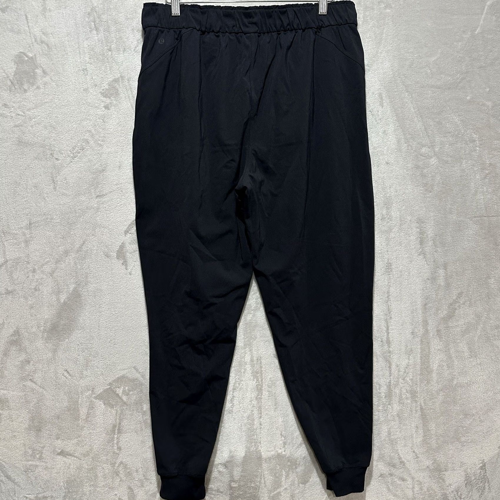 Lululemon Lululemon On The Fly Jogger Pants Women's 14 Black Drawstring Elastic Waist Logo Tapered Athletic Activewear Pants Womens Black Jogger Size 36" / US 14 / IT 50 - 2 Thumbnail