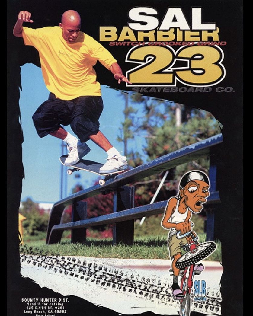 Other Vintage 90s 23 Skateboard "Sal Barbier" Size US M / EU 48-50 / 2 - 2 Thumbnail