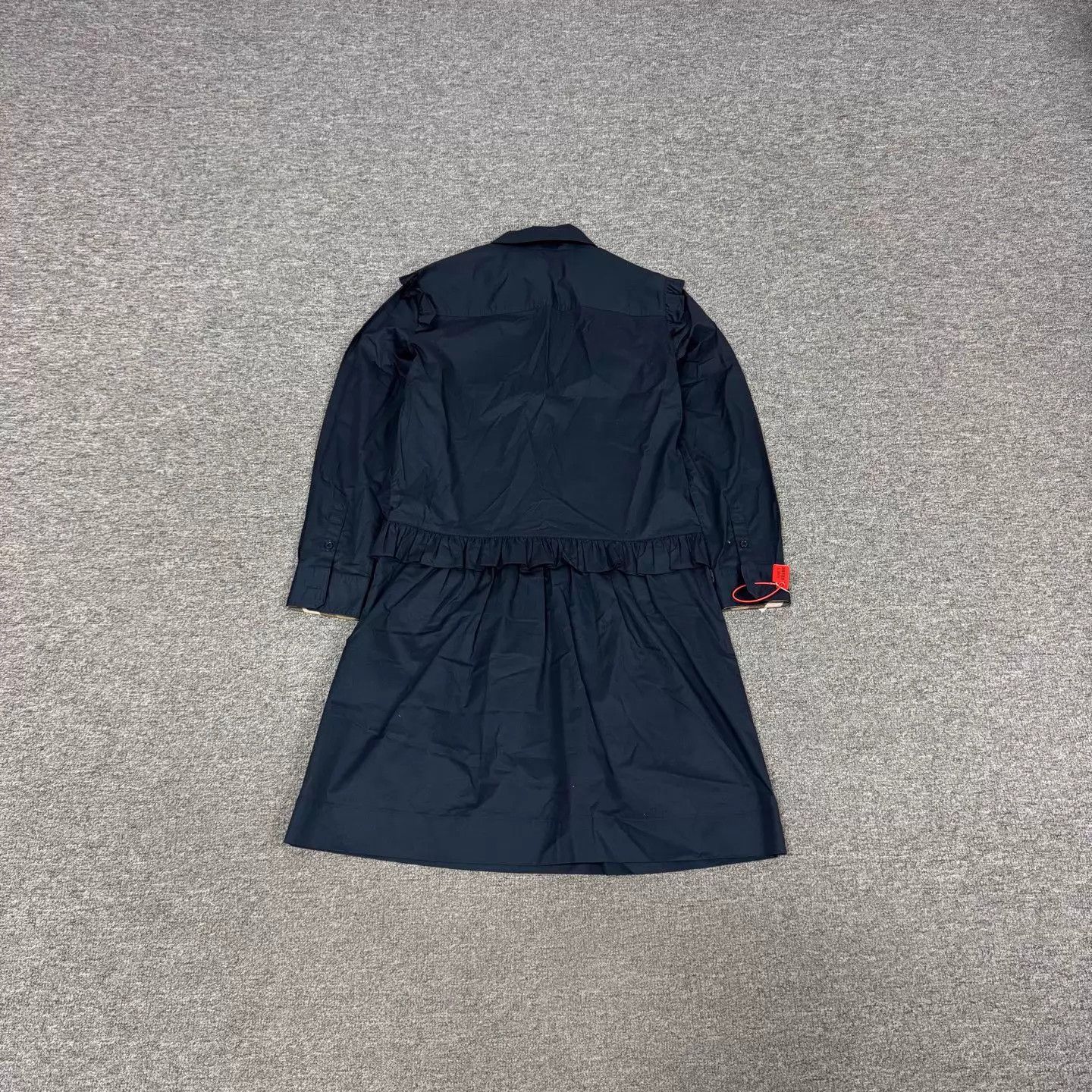 Burberry Burberry Navy Check Ruffle Collar Waist Shirt Dress UK6 Size M / US 6-8 / IT 42-44 - 2 Thumbnail