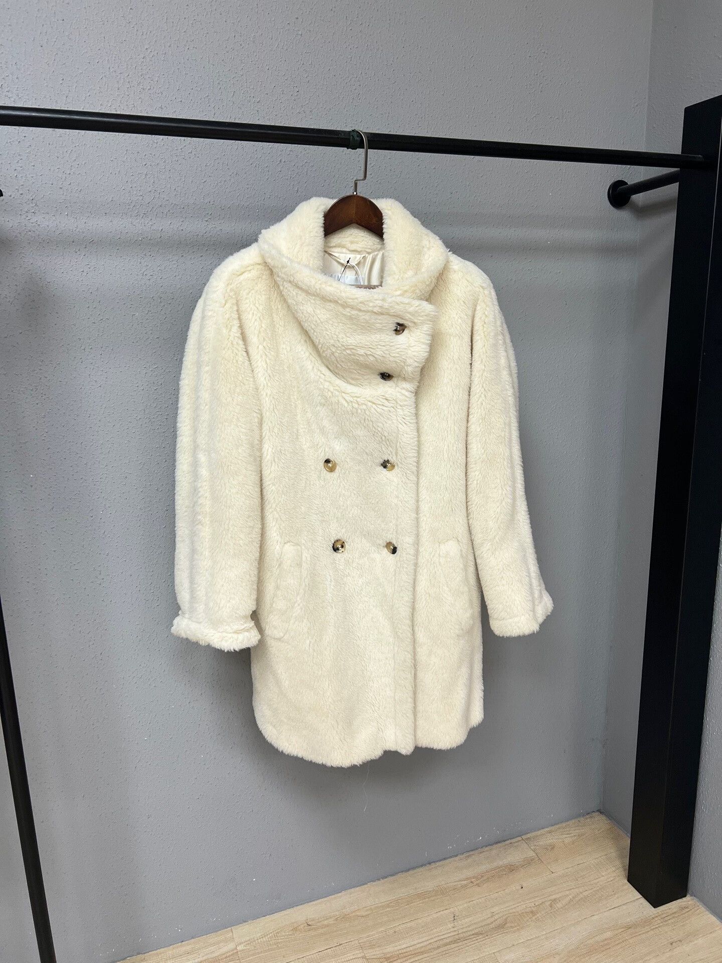MaxMara Teddy Coat in White